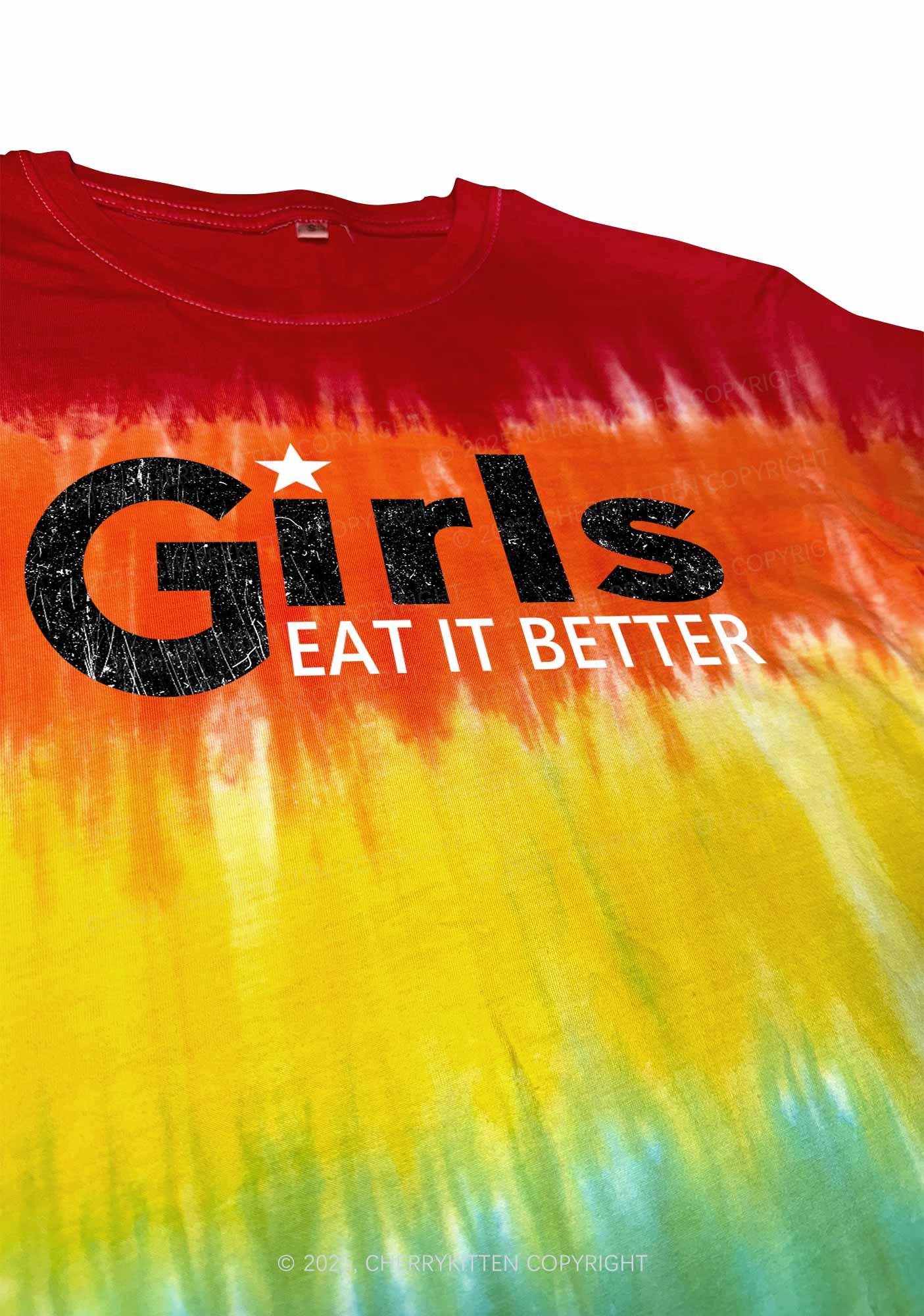 Girls Eat It Better Y2K Tie Dye Shirts Cherrykitten