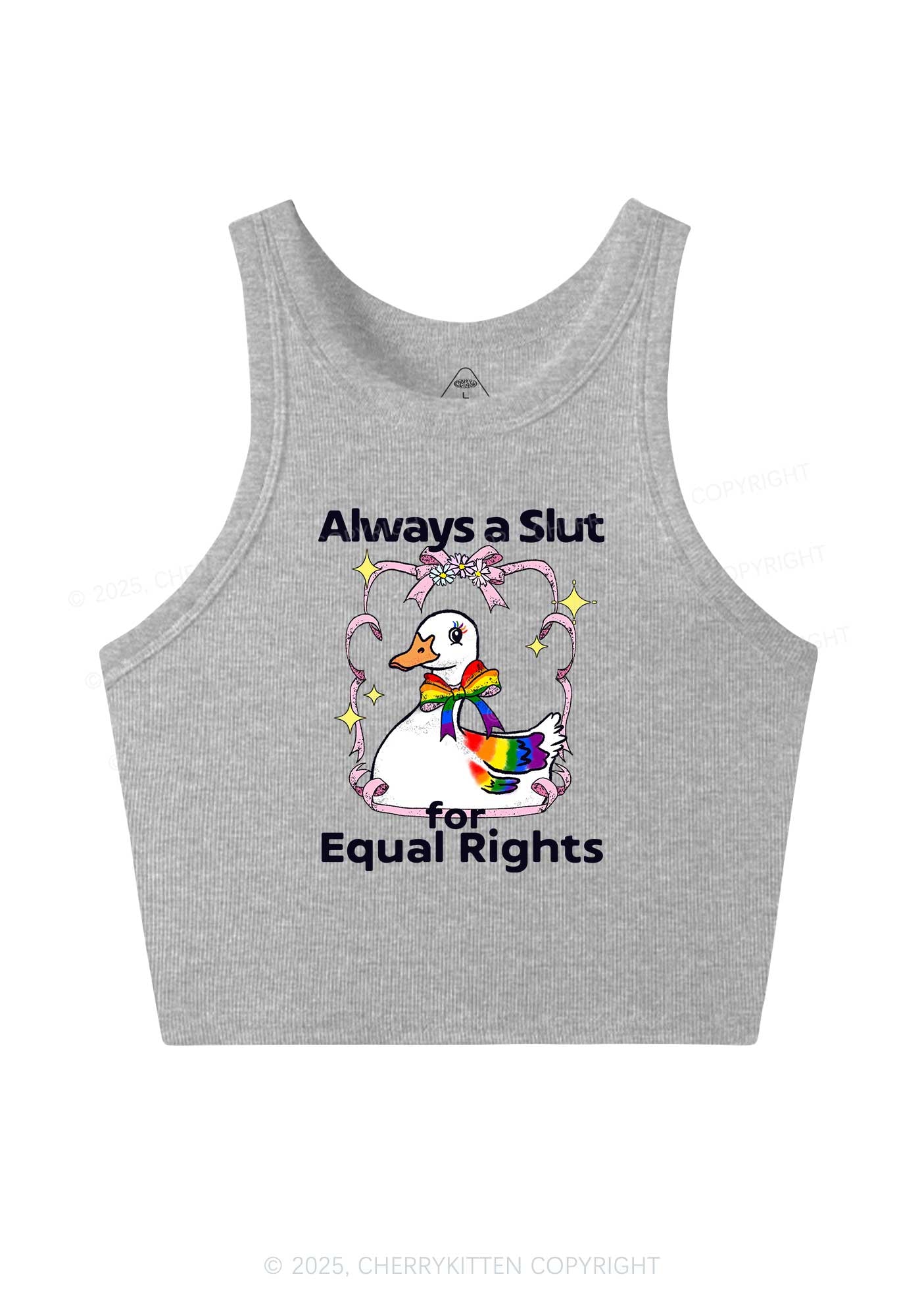 Slxt For Equal Rights Pride Y2K Crop Tank Top Cherrykitten