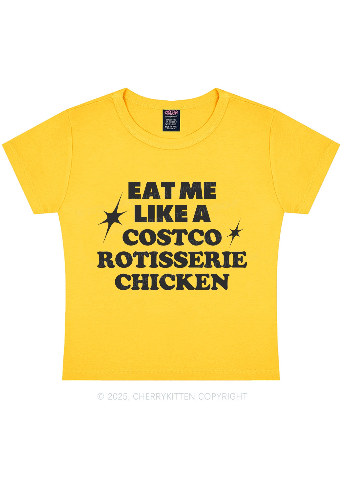 Eat Me Like Chicken Y2K Baby Tee Cherrykitten