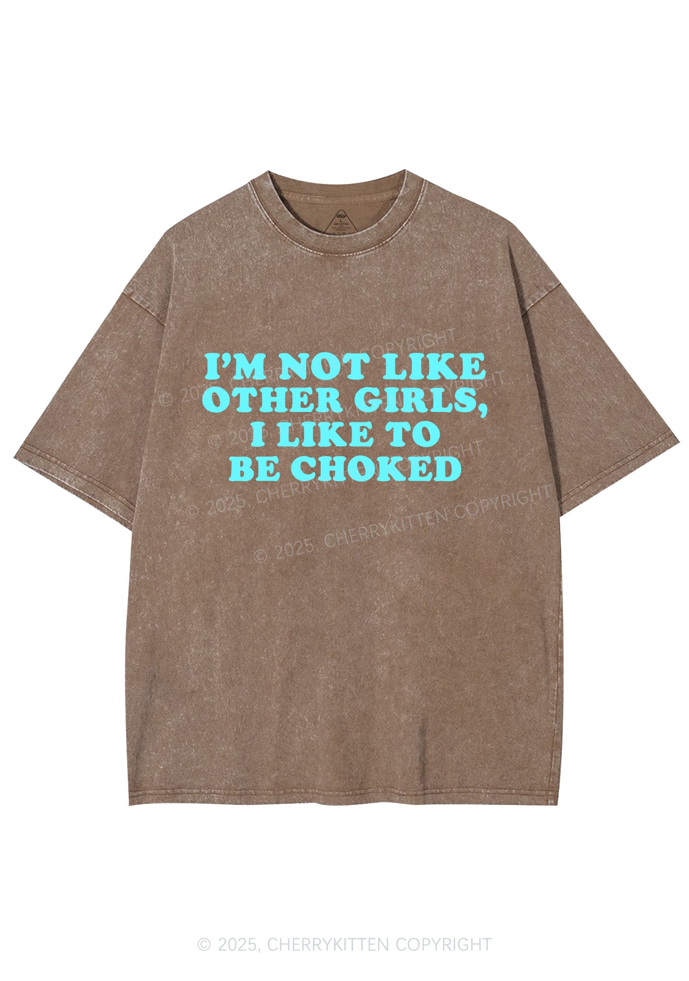I Like To Be Choked Y2K Shirts Washed Tee Cherrykitten
