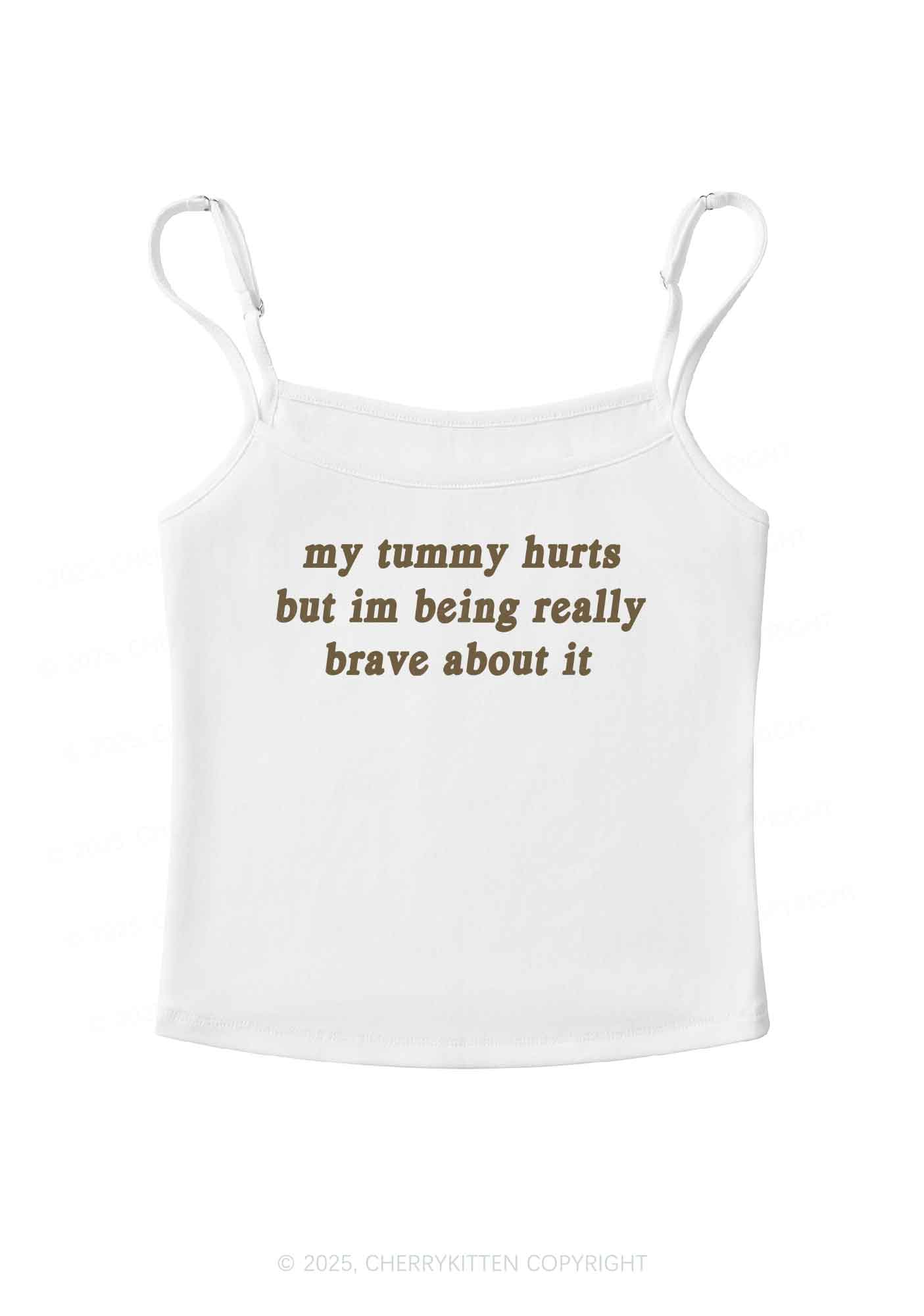 Im Being Really Brave About It Y2K Spaghetti Strap Cami Cherrykitten