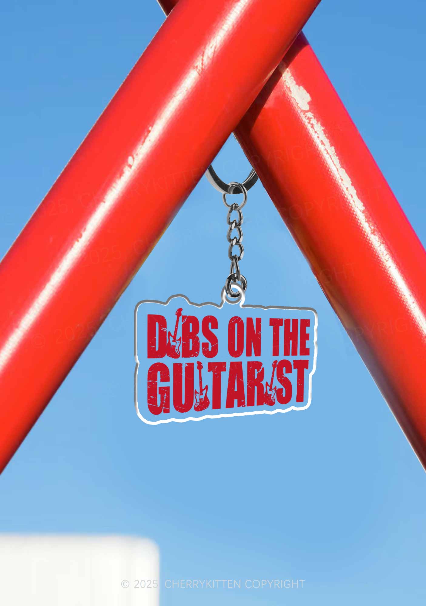 Dibs On The Guitarist 1Pc Y2K Keychain Cherrykitten