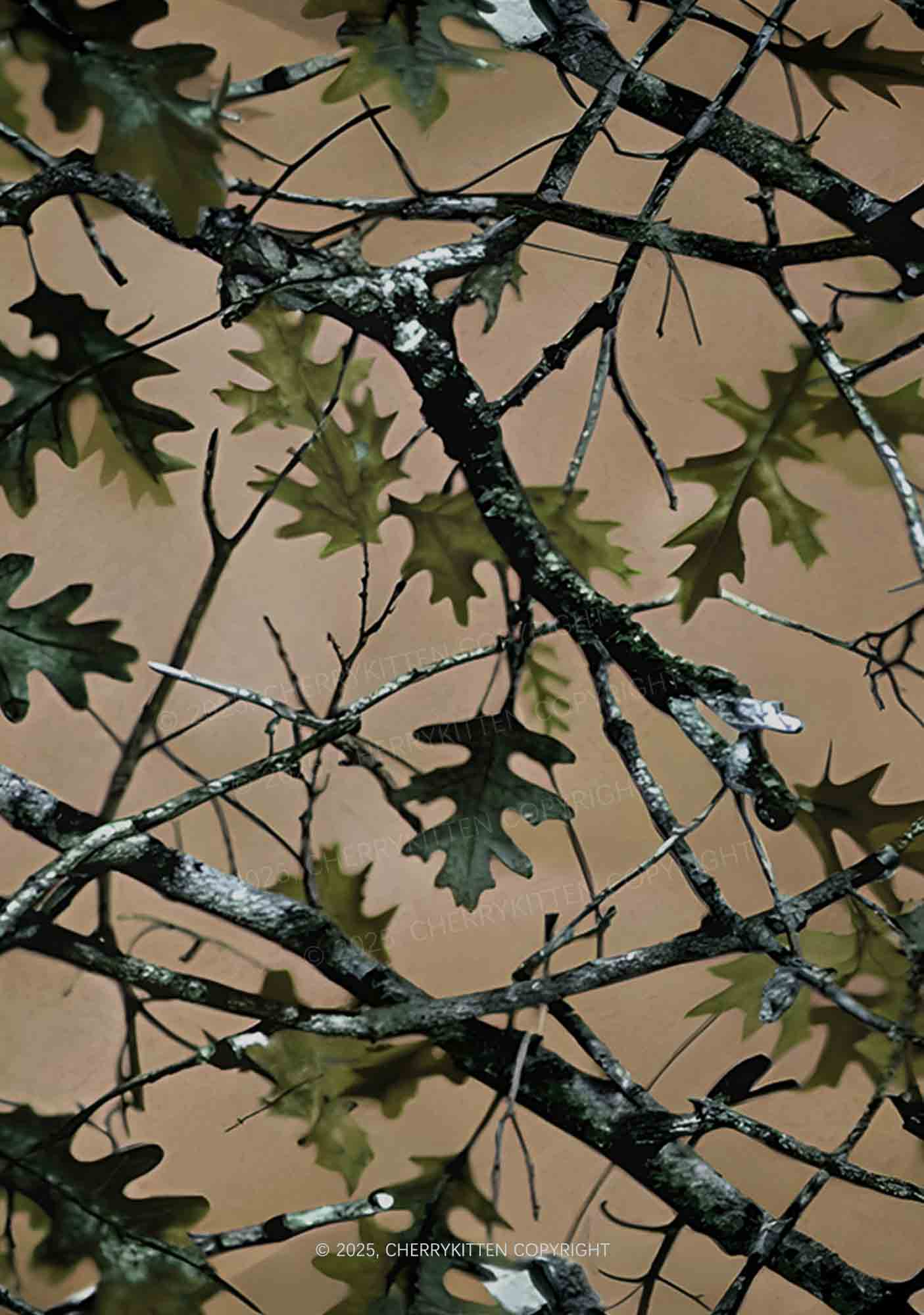 Branches Camouflage Y2K Print Cami Crop Top Cherrykitten