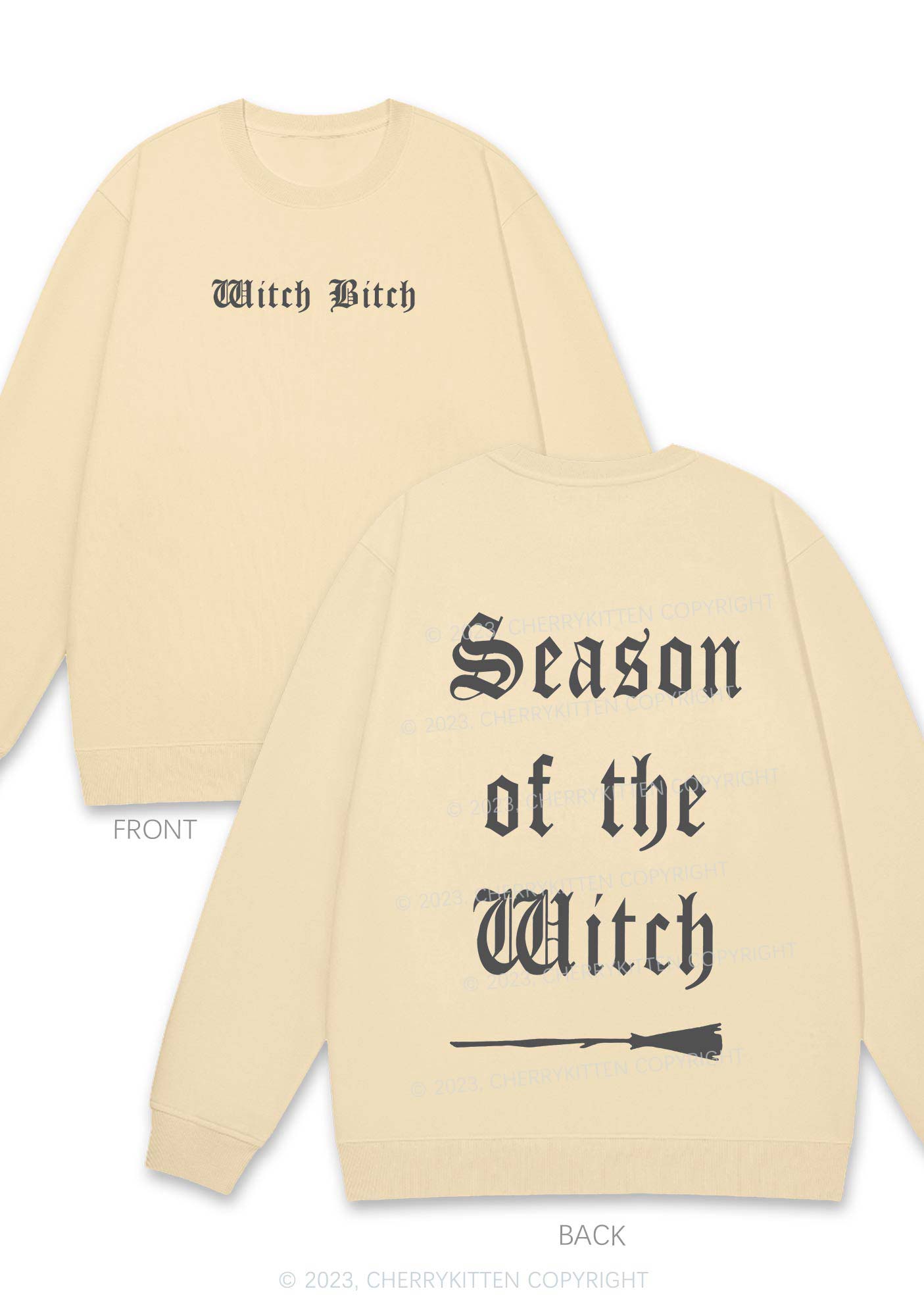 Halloween Season Of The Witch Two Sides Y2K Sweatshirt Cherrykitten