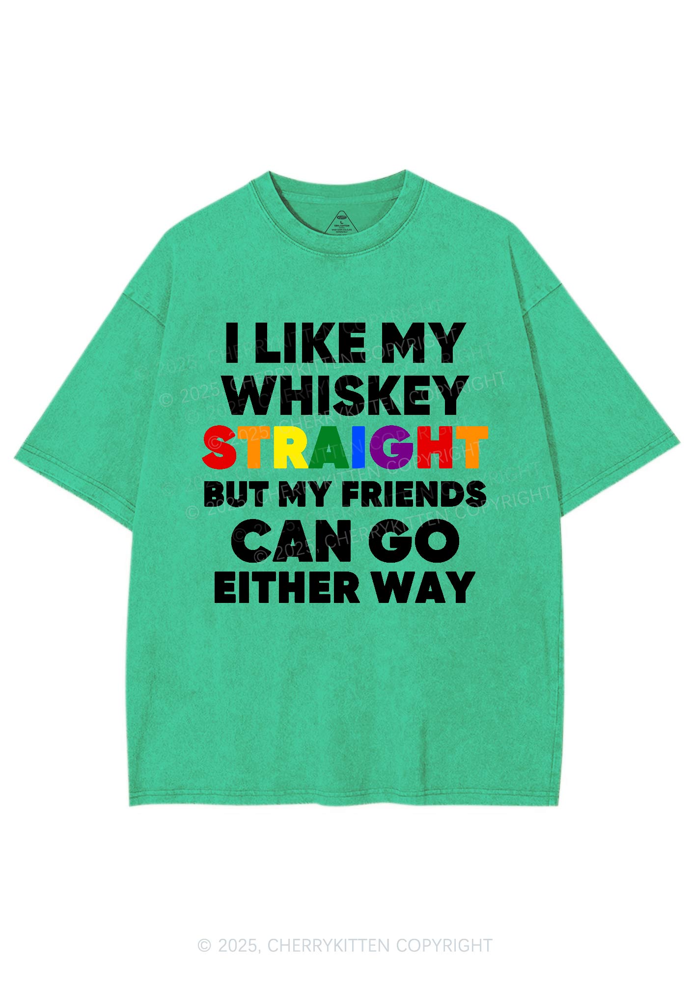 I Like Straight Pride Y2K Shirts Washed Tee Cherrykitten