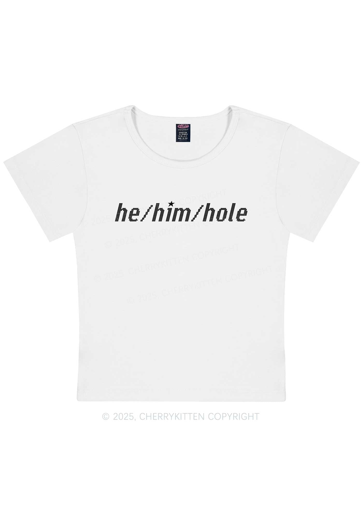 He Him Hole Pride Y2K Baby Tee Cherrykitten