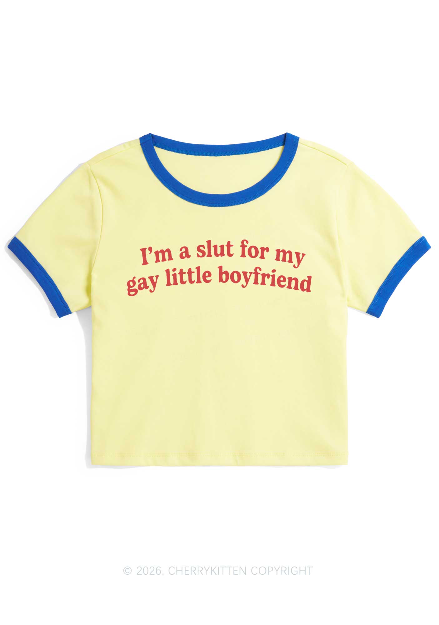 Slxt For My Gay BF Y2K Ringer Tee Cherrykitten