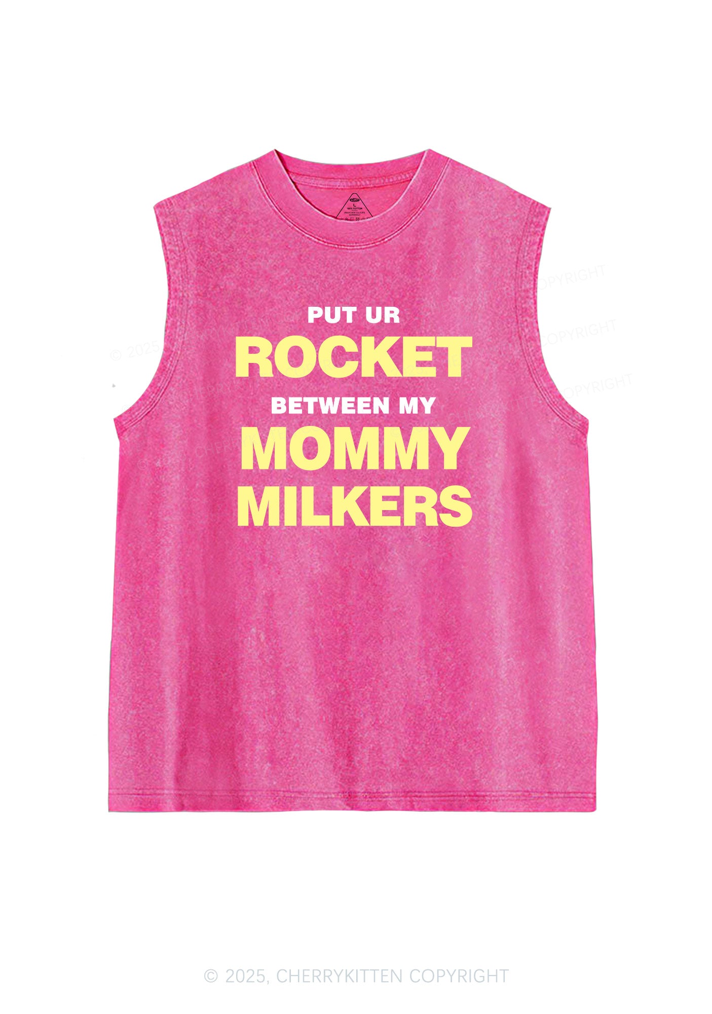 Rocket Mommy Milkers Y2K Washed Muscle Tank Cherrykitten