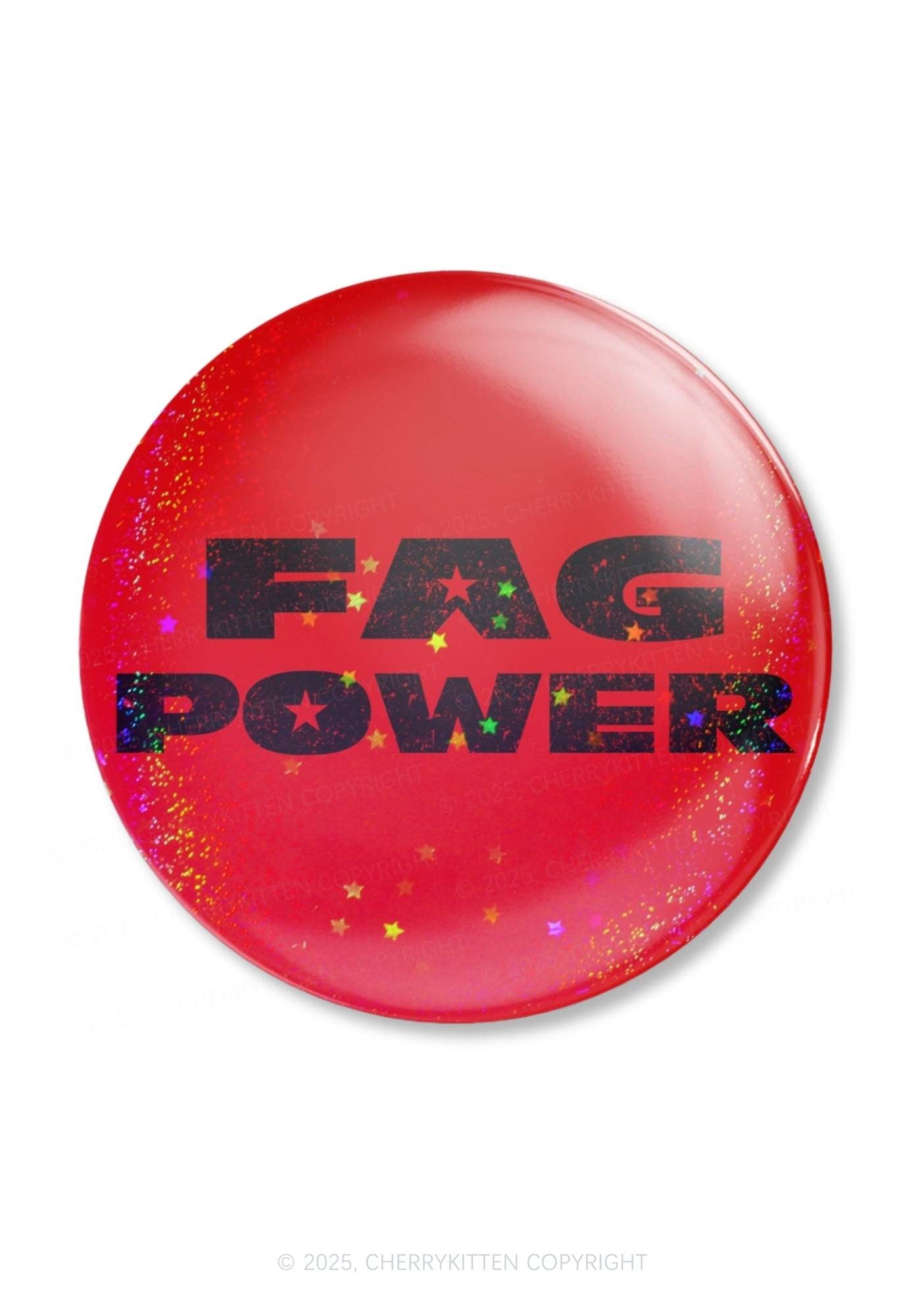 Fag Power Pride 1Pc Y2K Pin Badge Cherrykitten