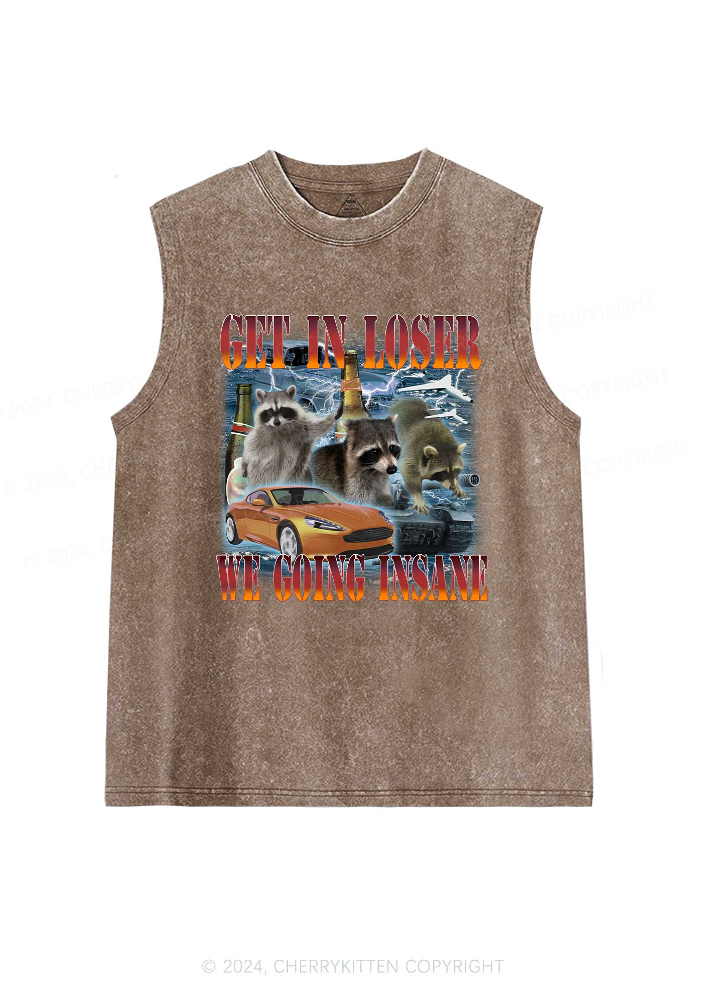 We Going Insane Y2K Washed Tank Cherrykitten