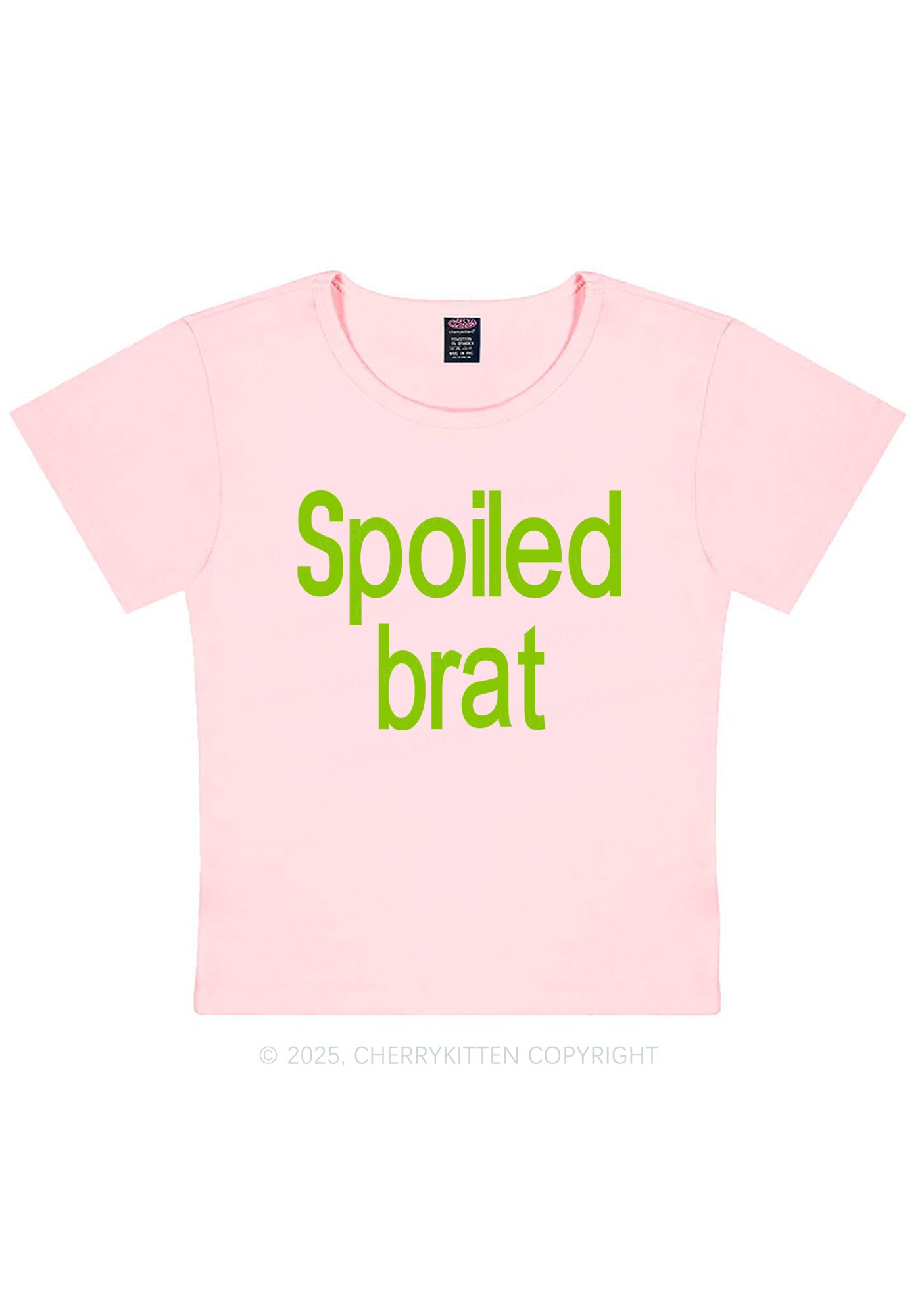 Spoiled Brat Y2K Baby Tee Cherrykitten