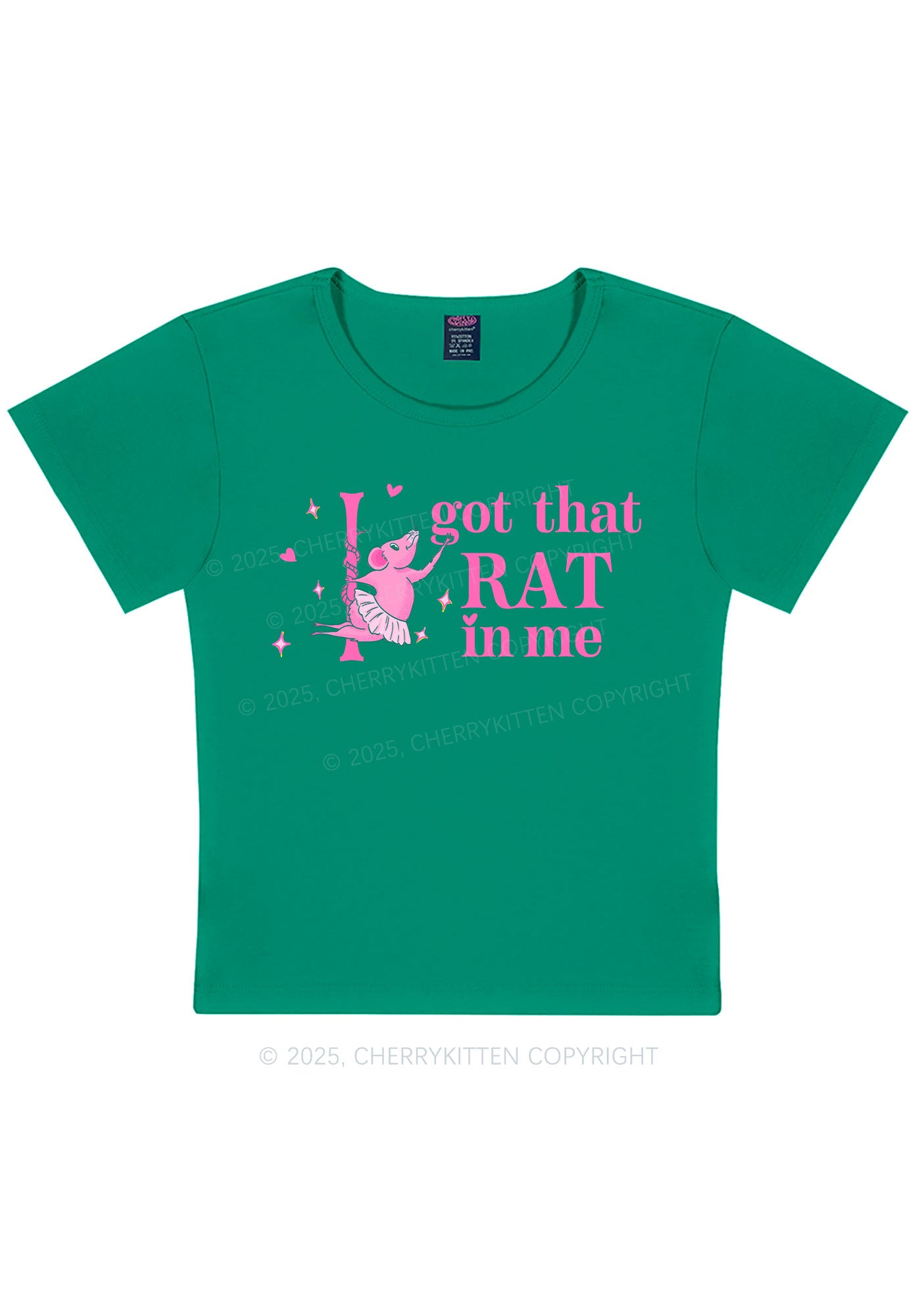 Got Rat In Me Y2K Baby Tee Cherrykitten