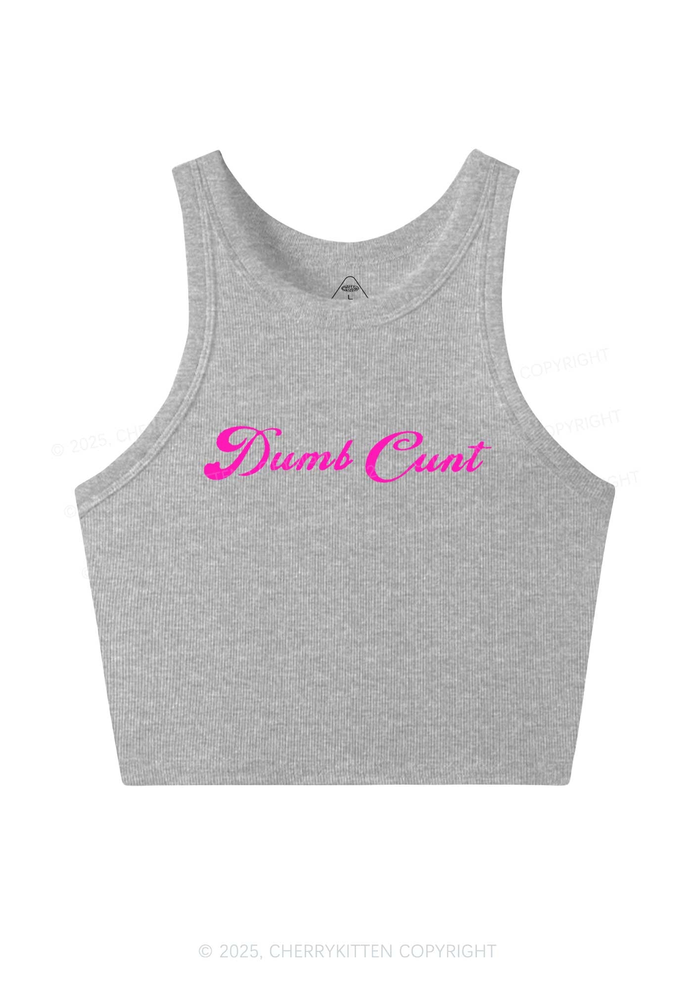 Dumb Cxxt Y2K Crop Tank Top Cherrykitten