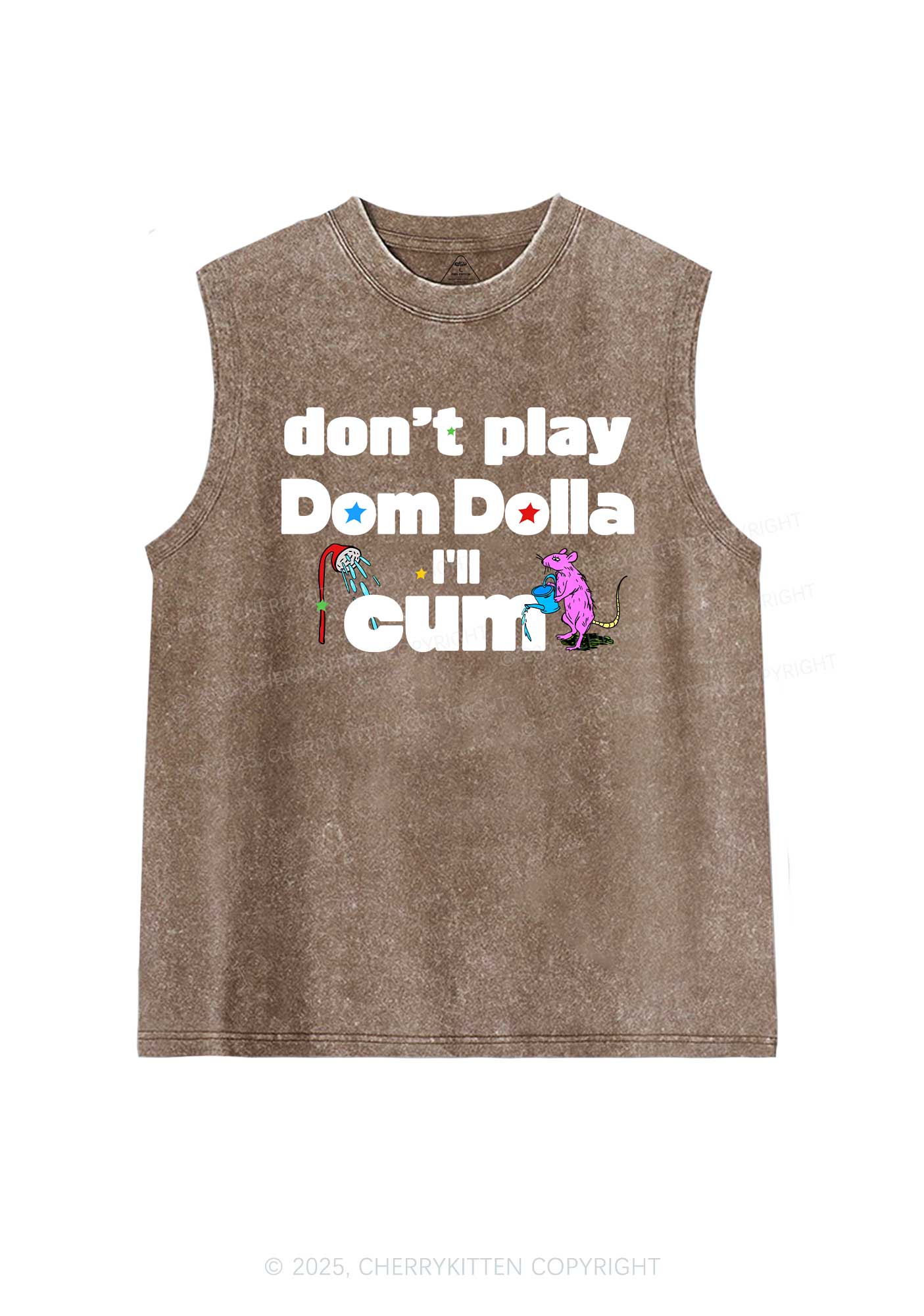 Do Not Play Dom Y2K Washed Muscle Tank Cherrykitten