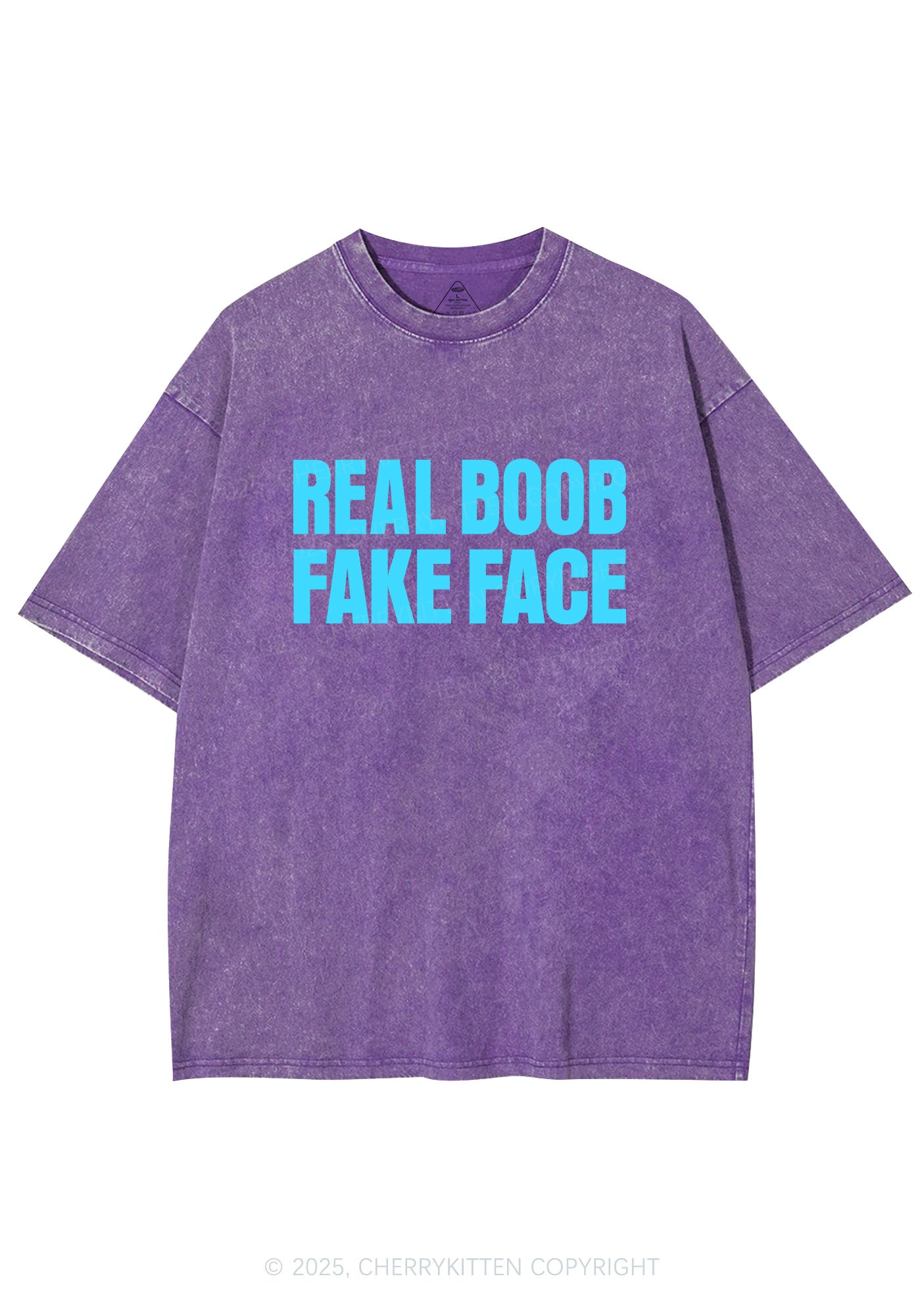 Fake Face Real Bxxb Y2K Shirts Washed Tee Cherrykitten