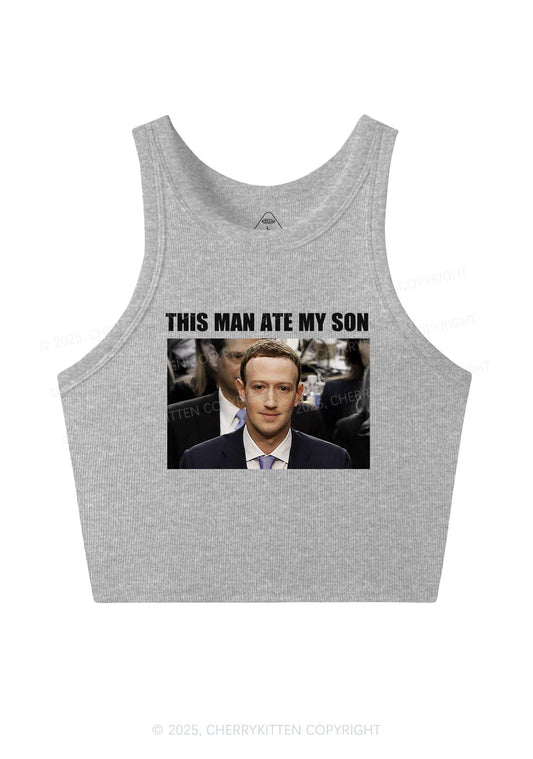 This Man Ate My Son Y2K Crop Tank Top Cherrykitten