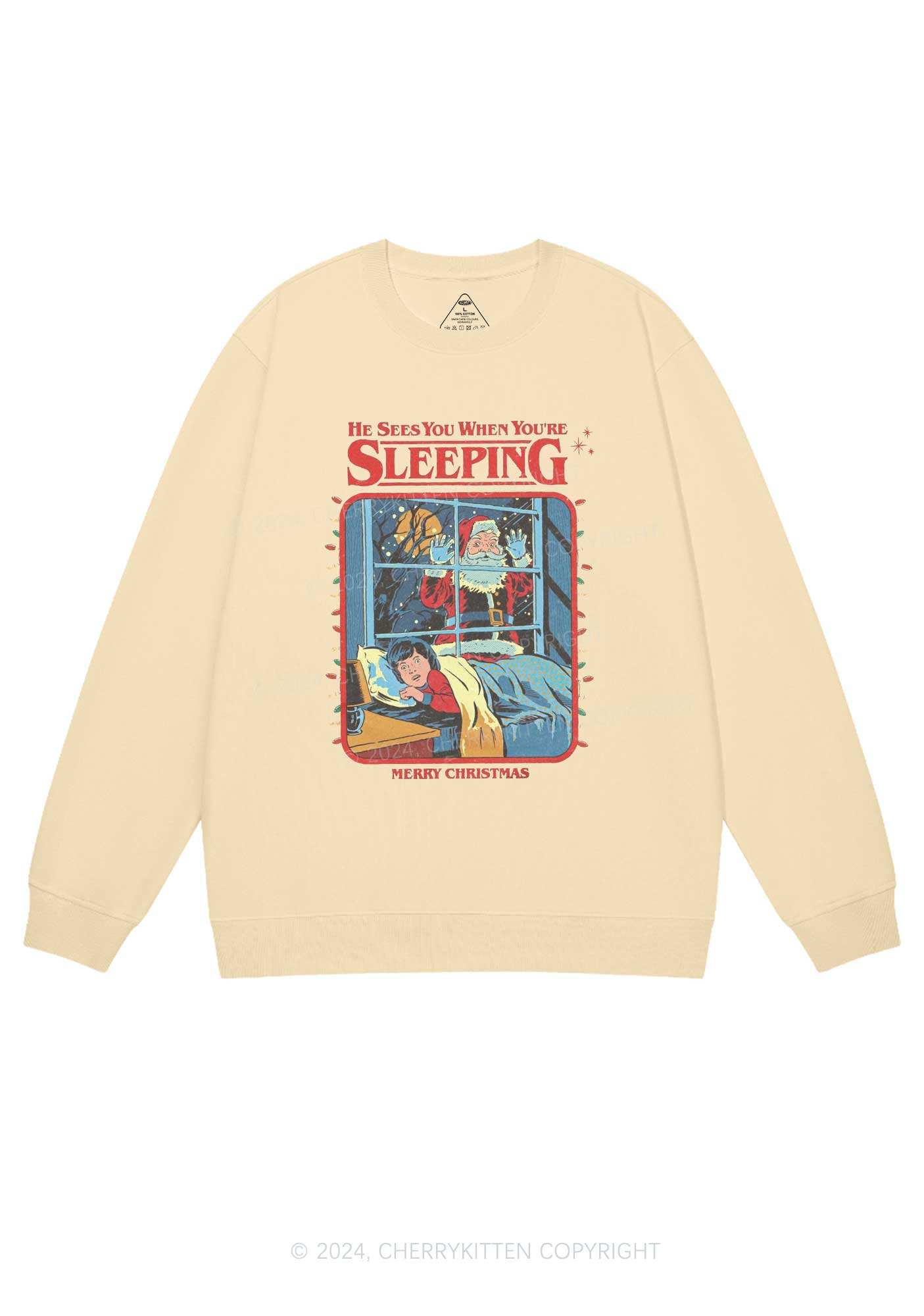 Santa Claus Sees You Y2K Sweatshirt Cherrykitten