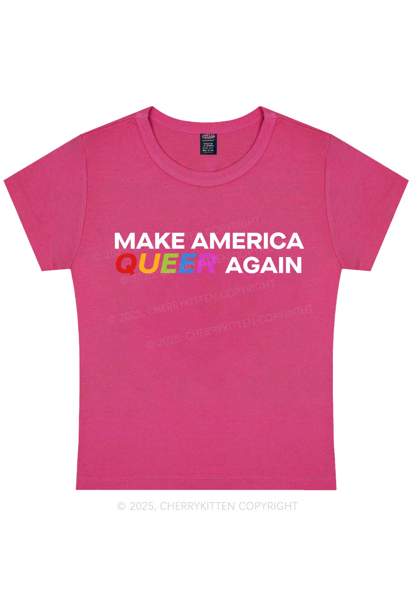 Make America Queer Again Pride Y2K Baby Tee Cherrykitten