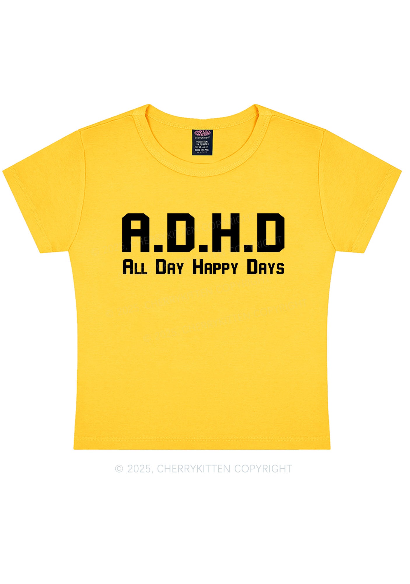 All Day Happy Days Y2K Baby Tee Cherrykitten