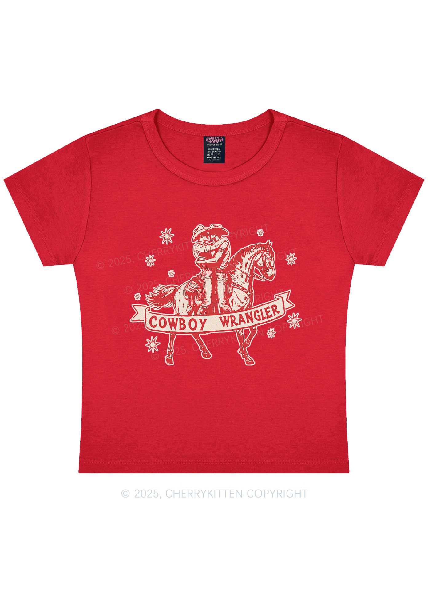 Cowboy Wrangler Pride Y2K Baby Tee Cherrykitten