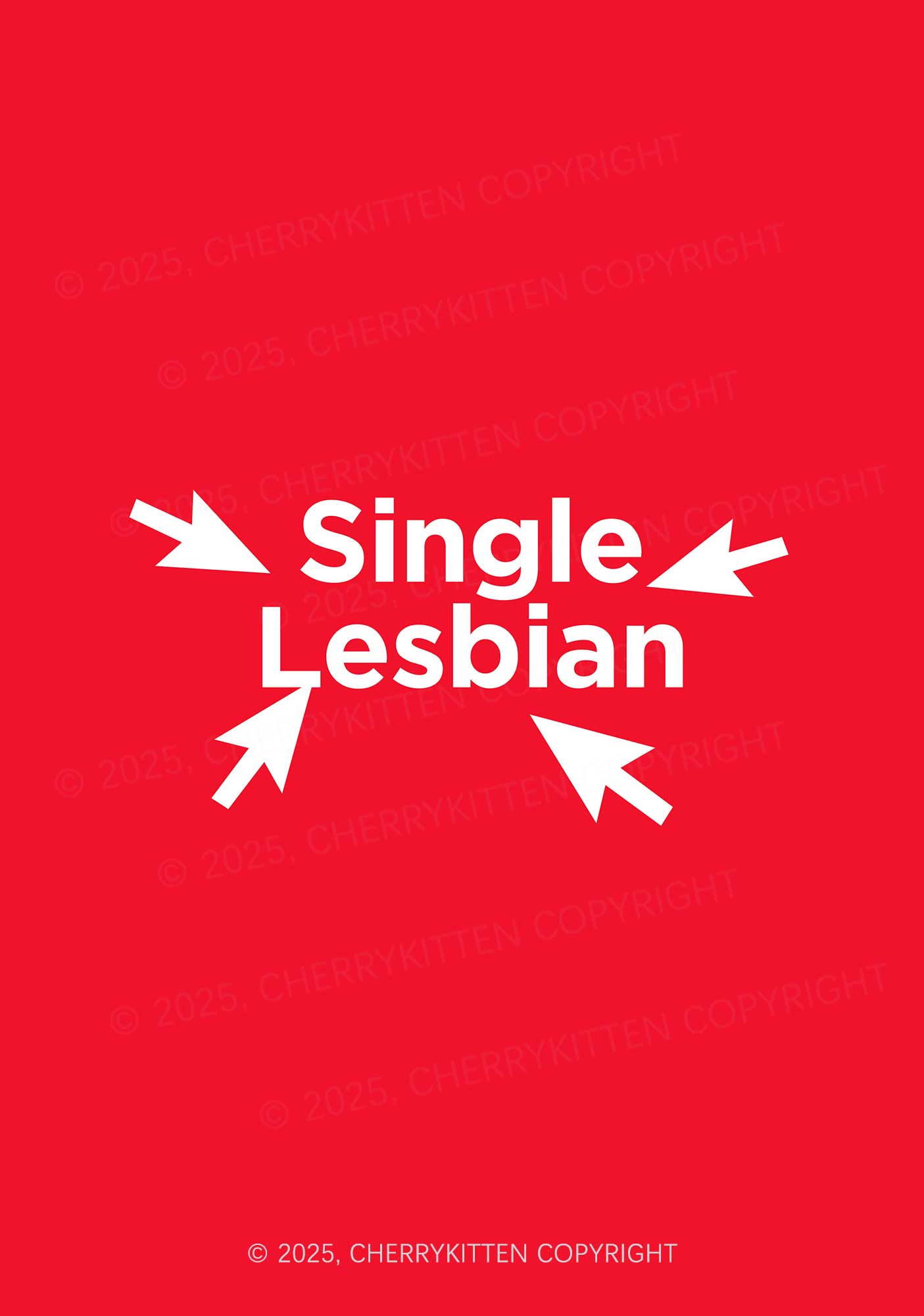 Single Lesbian Pride 1Pc Y2K Pin Badge Cherrykitten