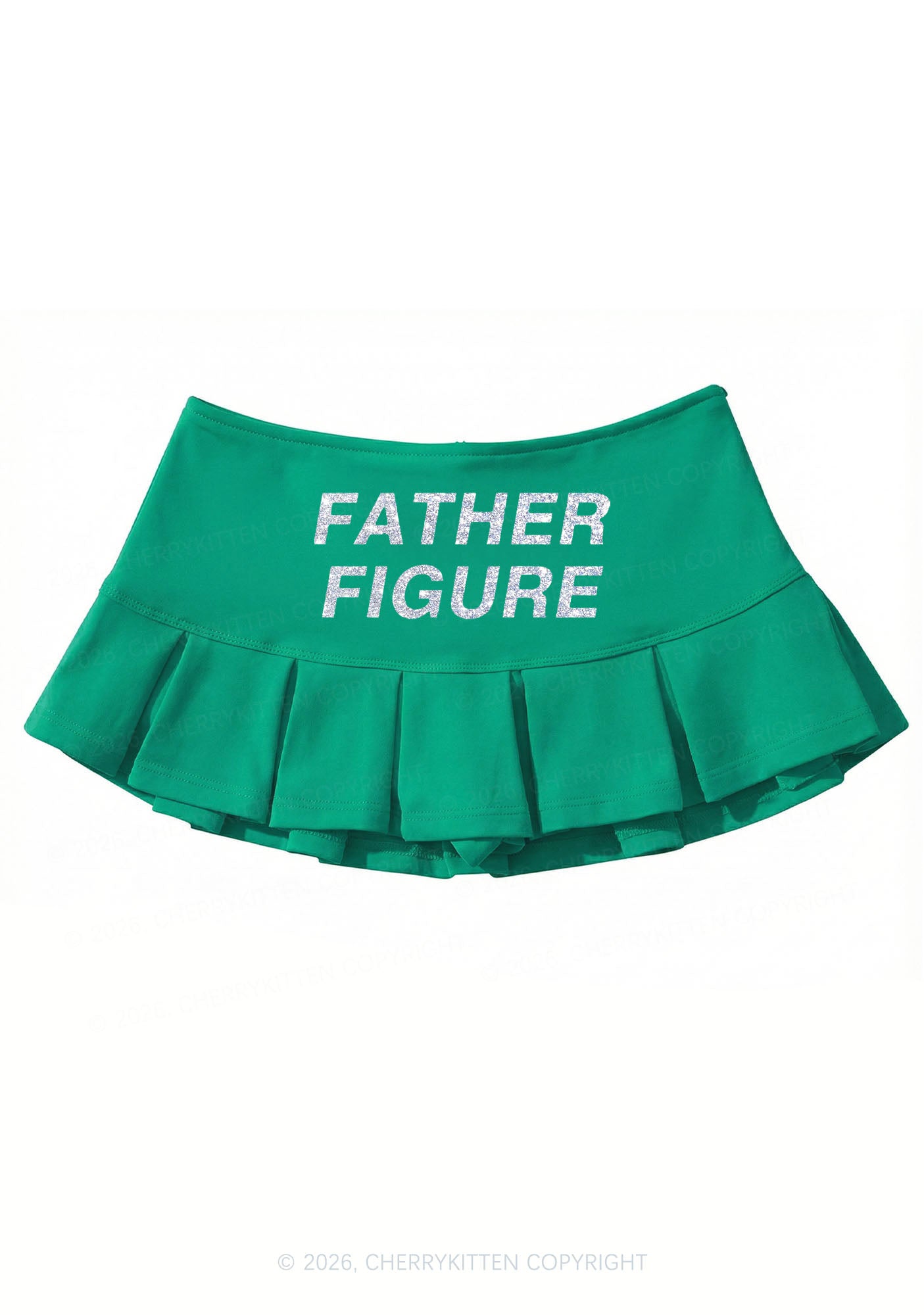 Glitter Father Figure Y2K Mini Pleated Skirts Cherrykitten