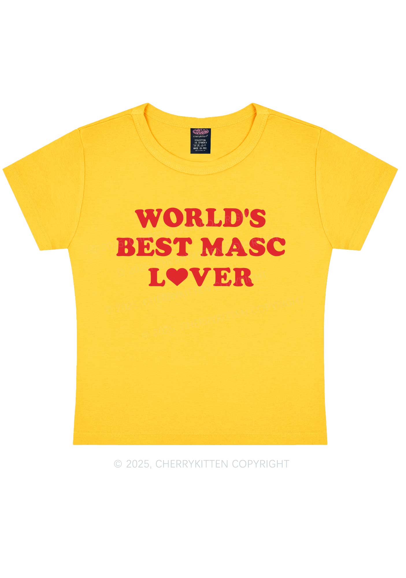 Worlds Best Masc Lover Pride Y2K Baby Tee Cherrykitten