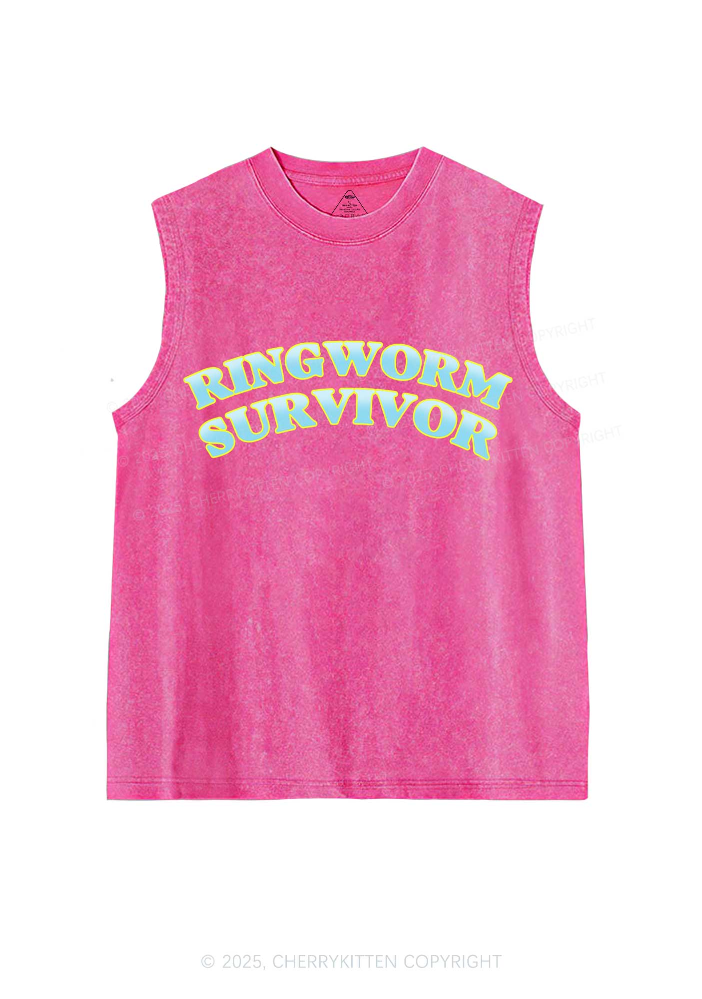 Ringworm Survivor Y2K Washed Muscle Tank Cherrykitten