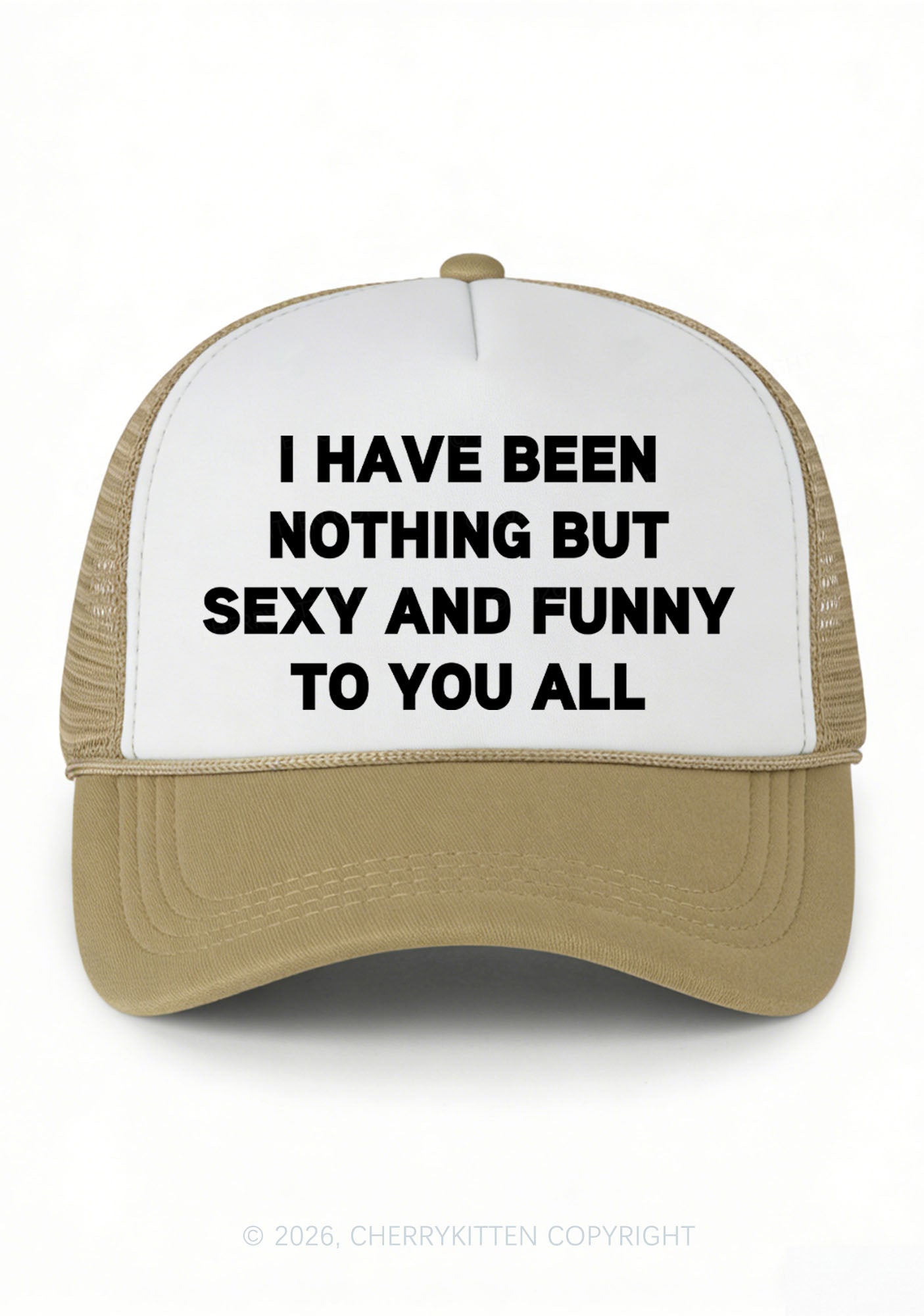 I Have Been Funny Y2K Colorblock Trucker Hat Cherrykitten