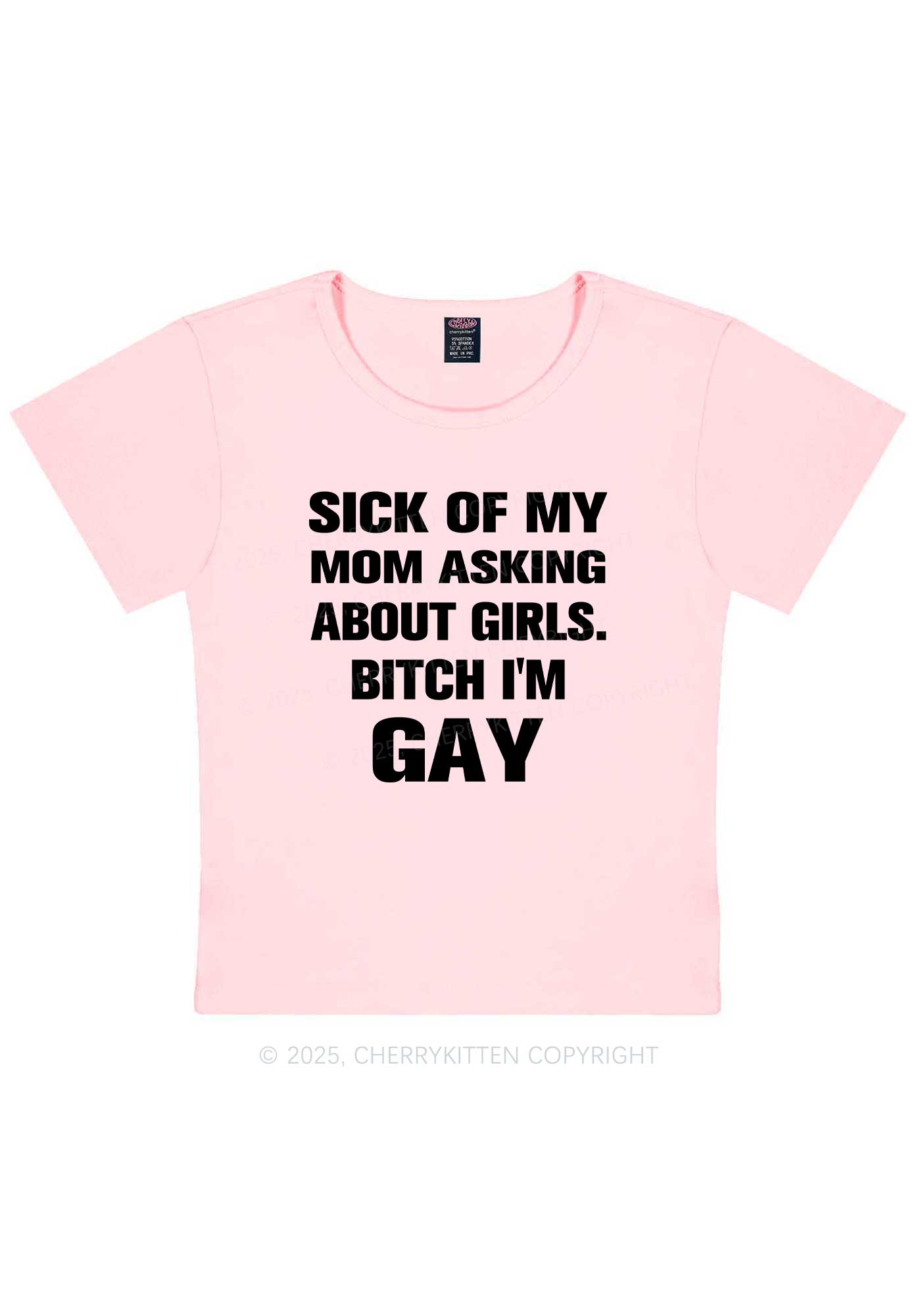 Bxxch Im Gay Pride Y2K Baby Tee Cherrykitten
