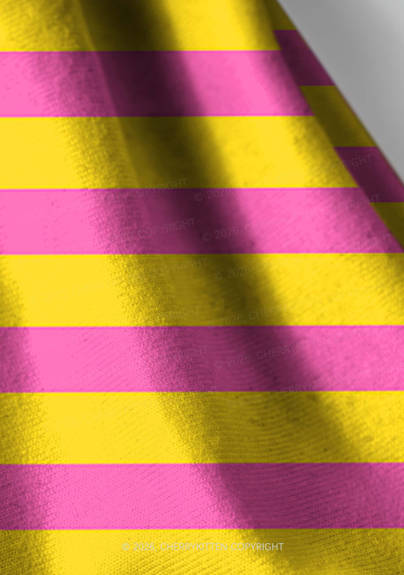 Pink And Yellow Stripes Y2K Print Headband Cherrykitten