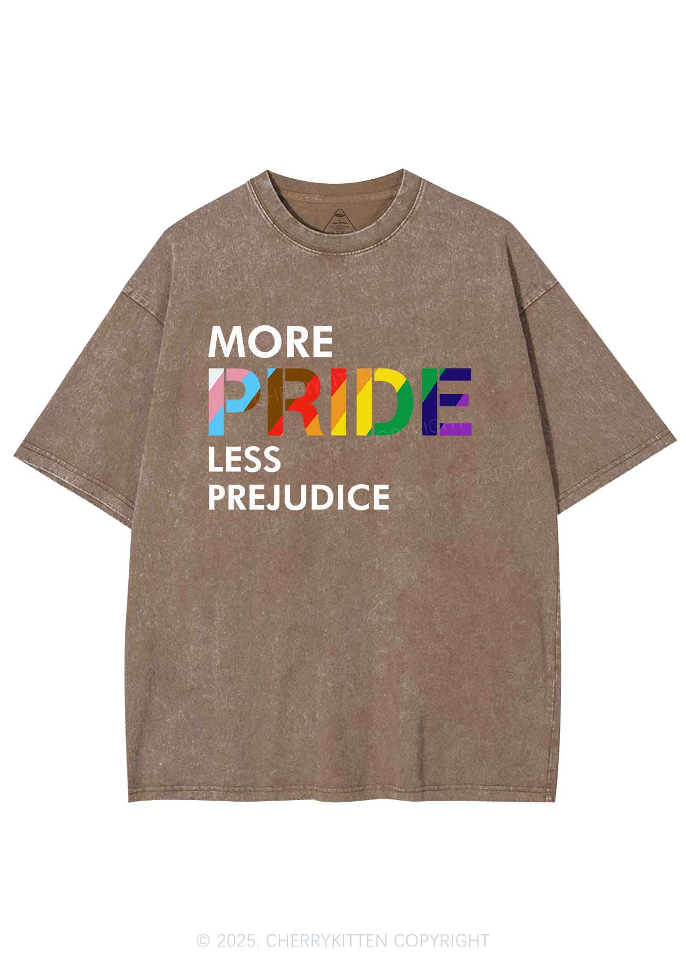 More Pride Less Prejudice Y2K Shirts Washed Tee Cherrykitten