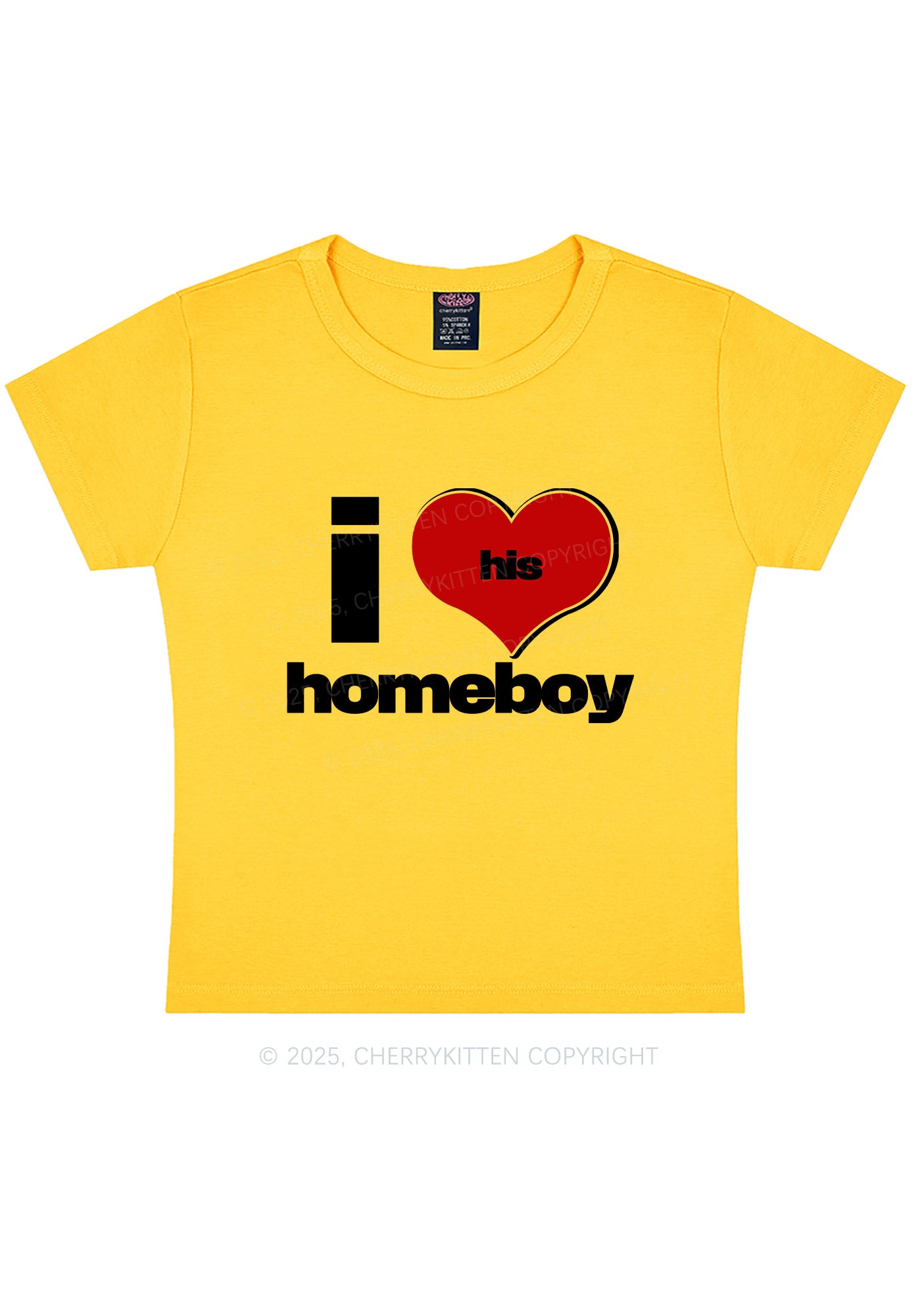 I Love His Homeboy Y2K Baby Tee Cherrykitten