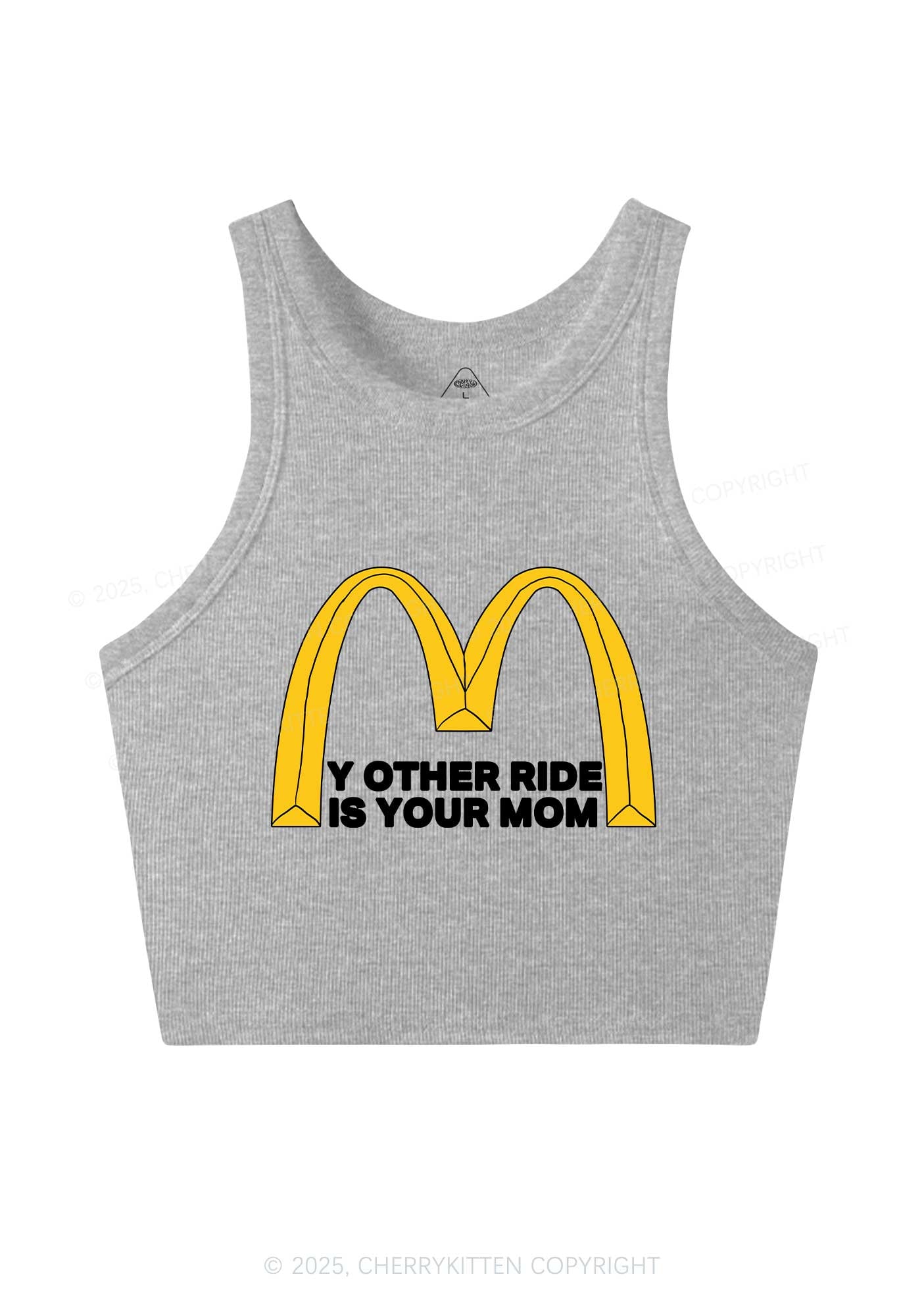 Ride Your Mom Y2K Crop Tank Top Cherrykitten