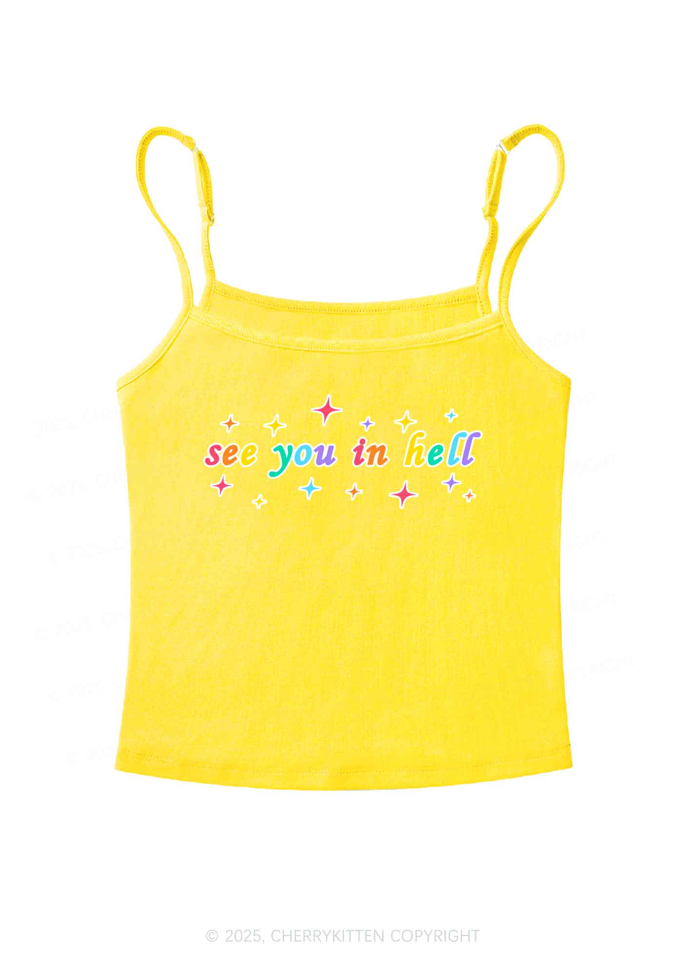 See You In Hell Y2K Spaghetti Strap Cami Cherrykitten