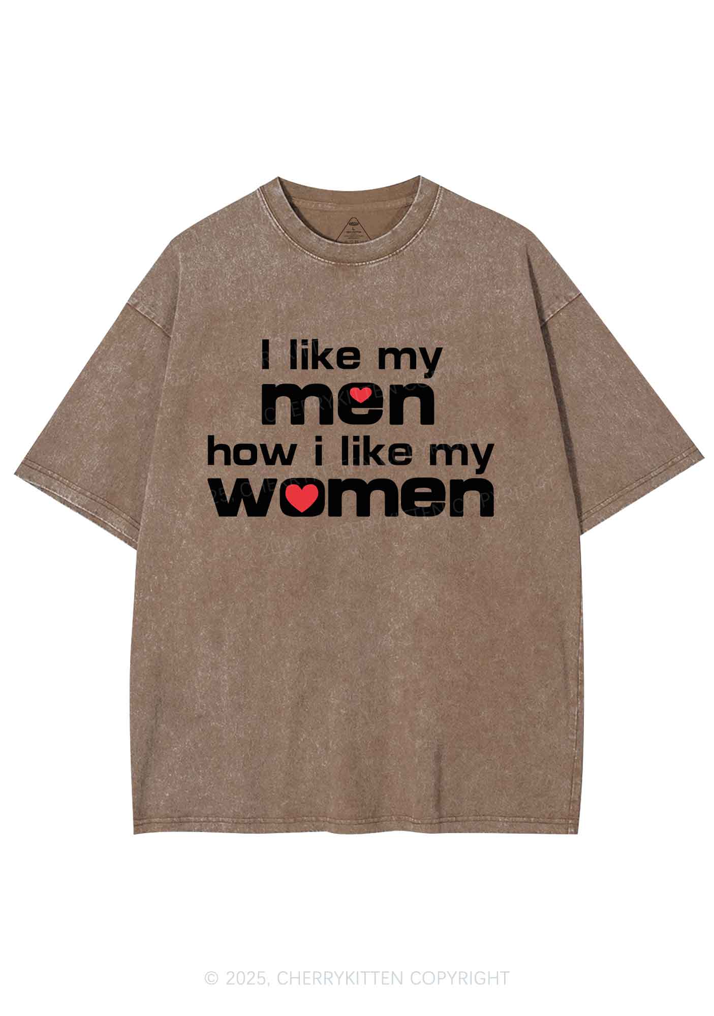 I Like My Men Pride Y2K Shirts Washed Tee Cherrykitten