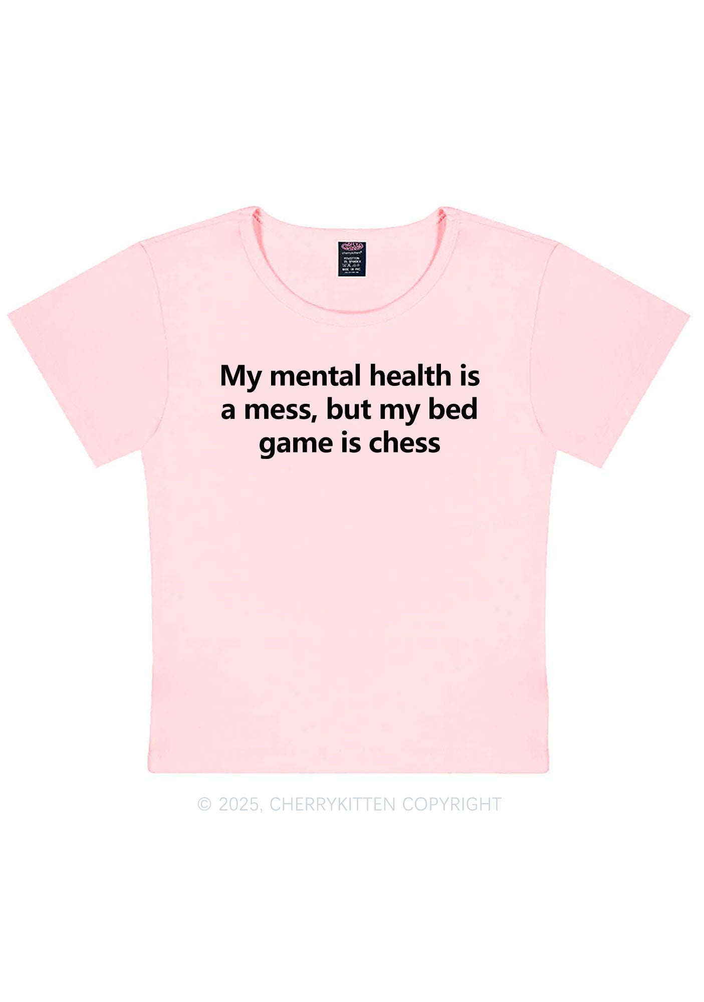 My Mental Health Is Mess Y2K Baby Tee Cherrykitten