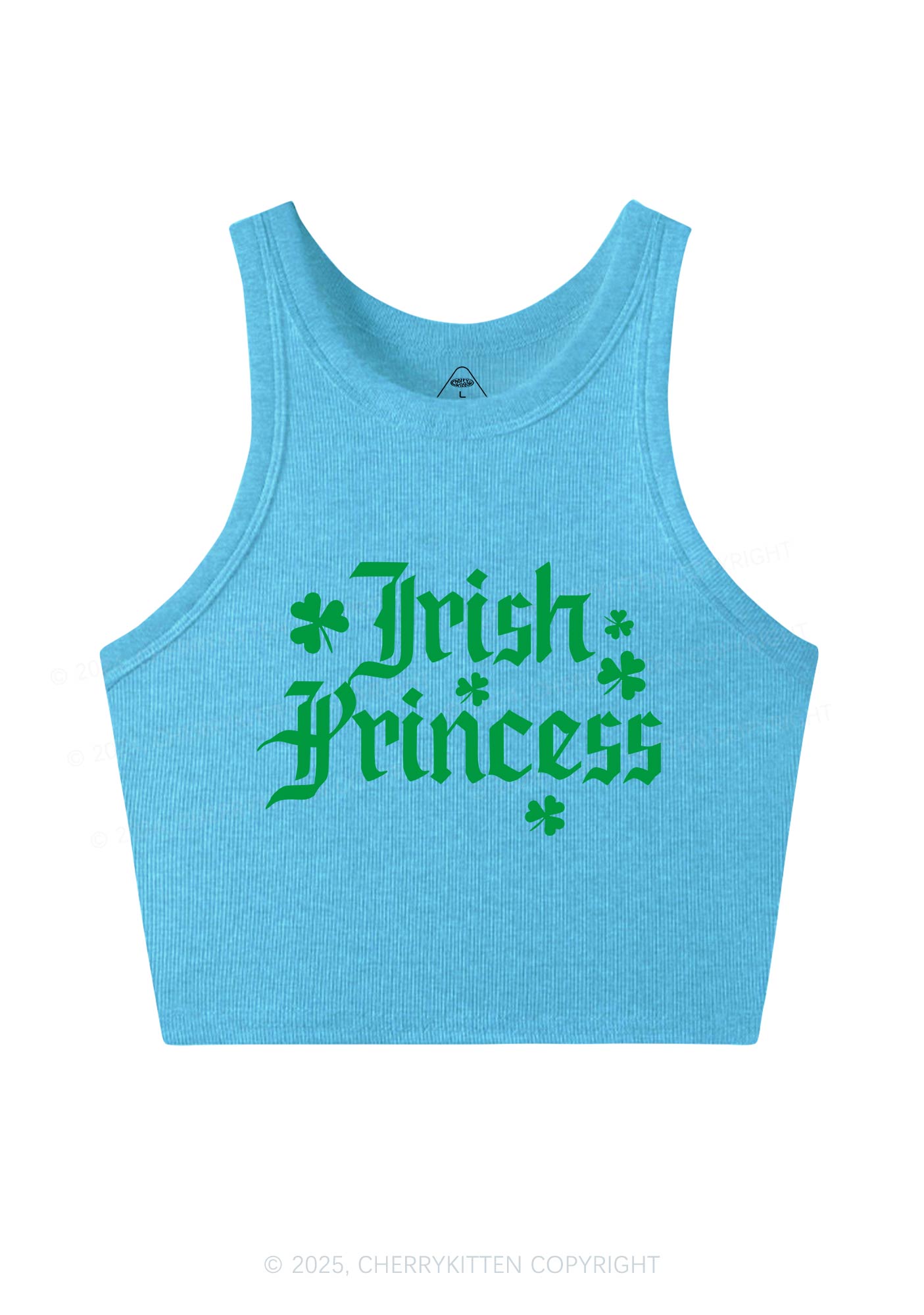 Irish Princess St Patricks Y2K Crop Tank Top Cherrykitten