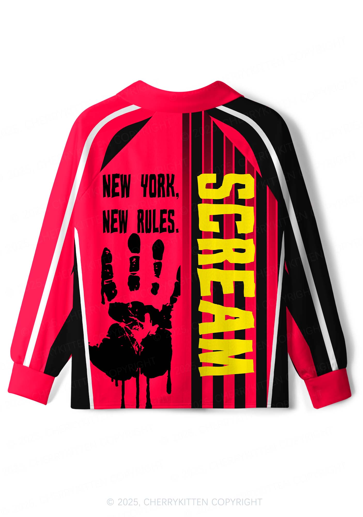 Halloween Scream Ghost Y2K Sport Long Sleeve Jersey Shirts Cherrykitten