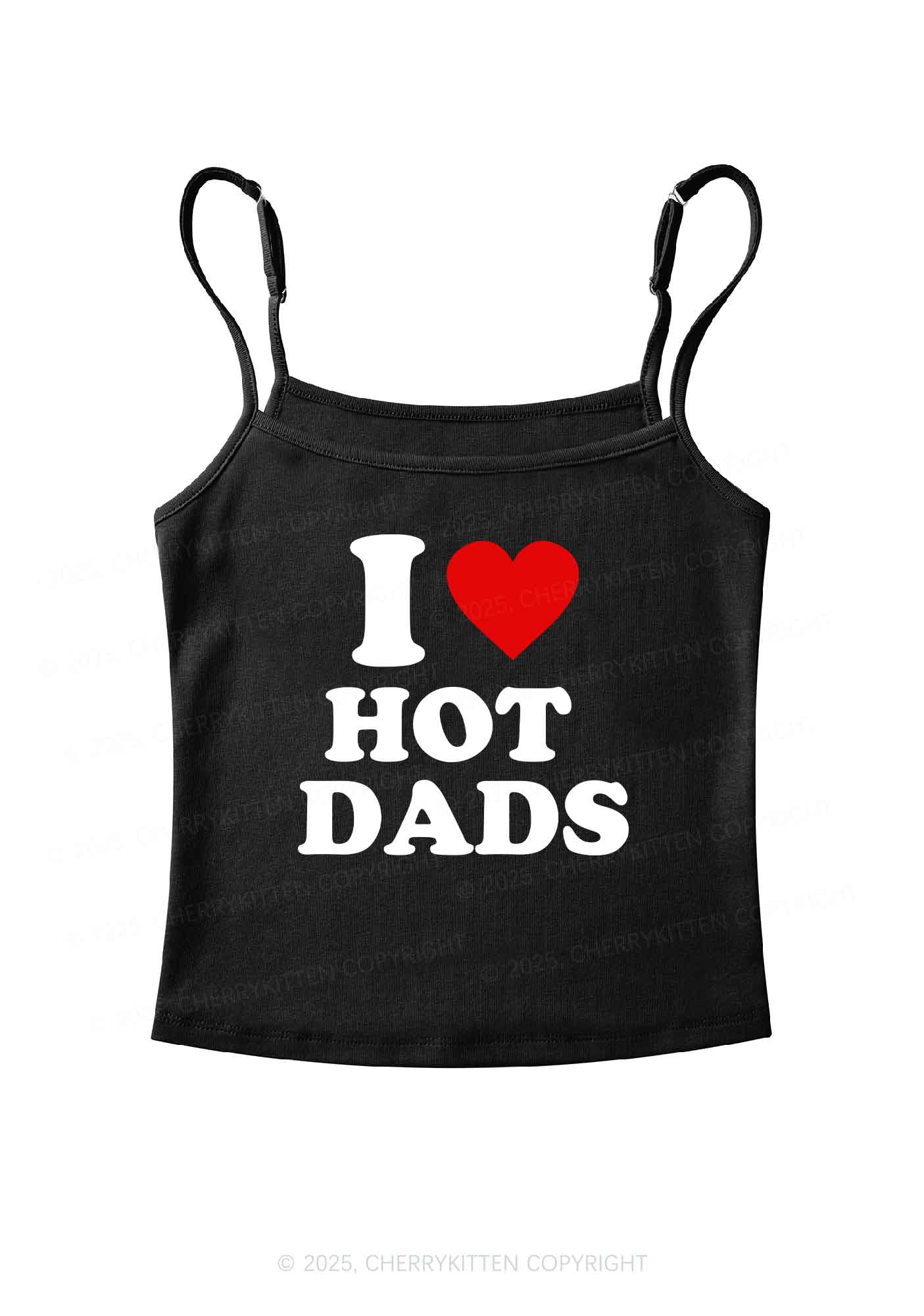 I Love Hot Dads Y2K Spaghetti Strap Cami Cherrykitten