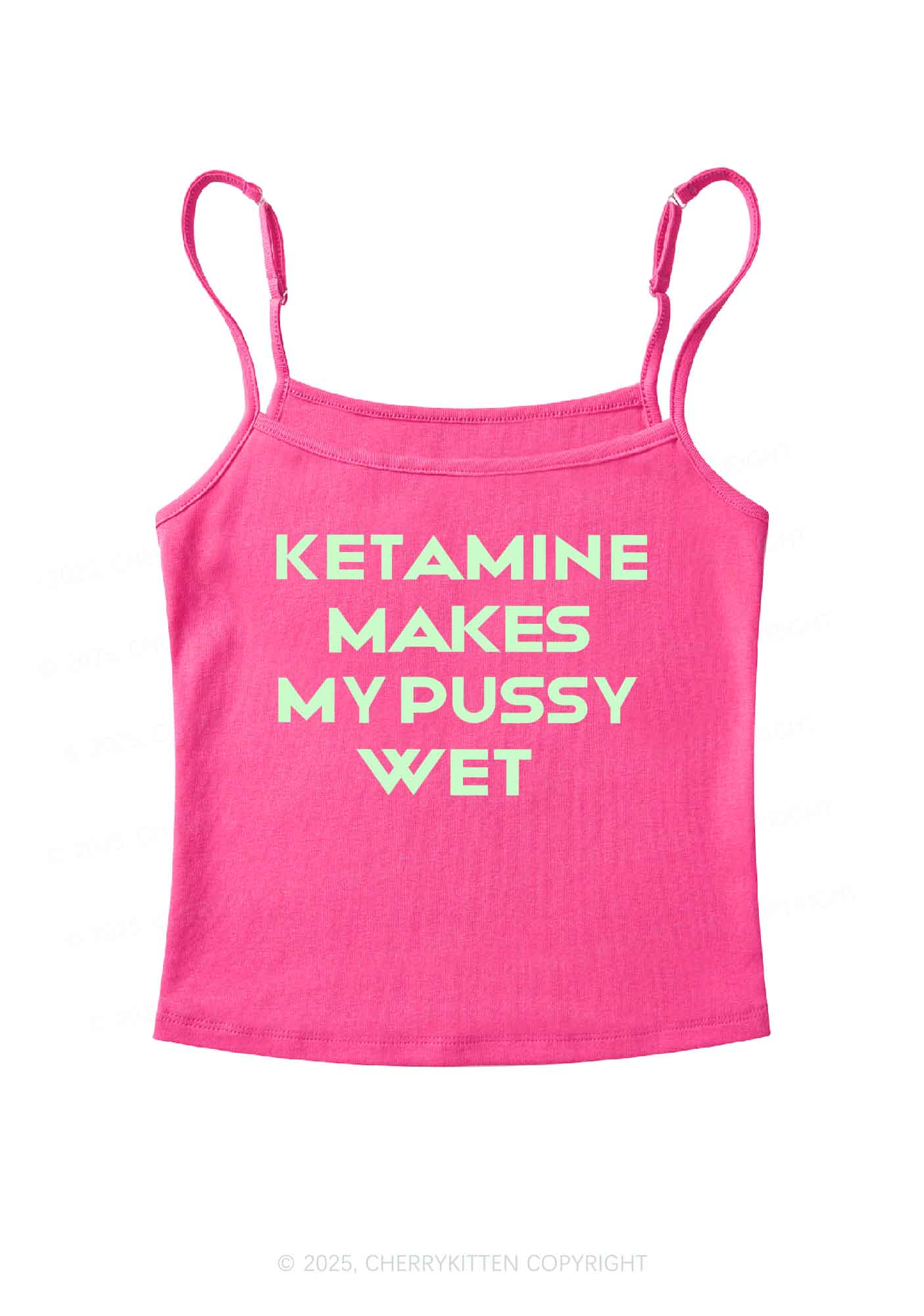 K Makes My Puxxy Wet Y2K Spaghetti Strap Cami Cherrykitten