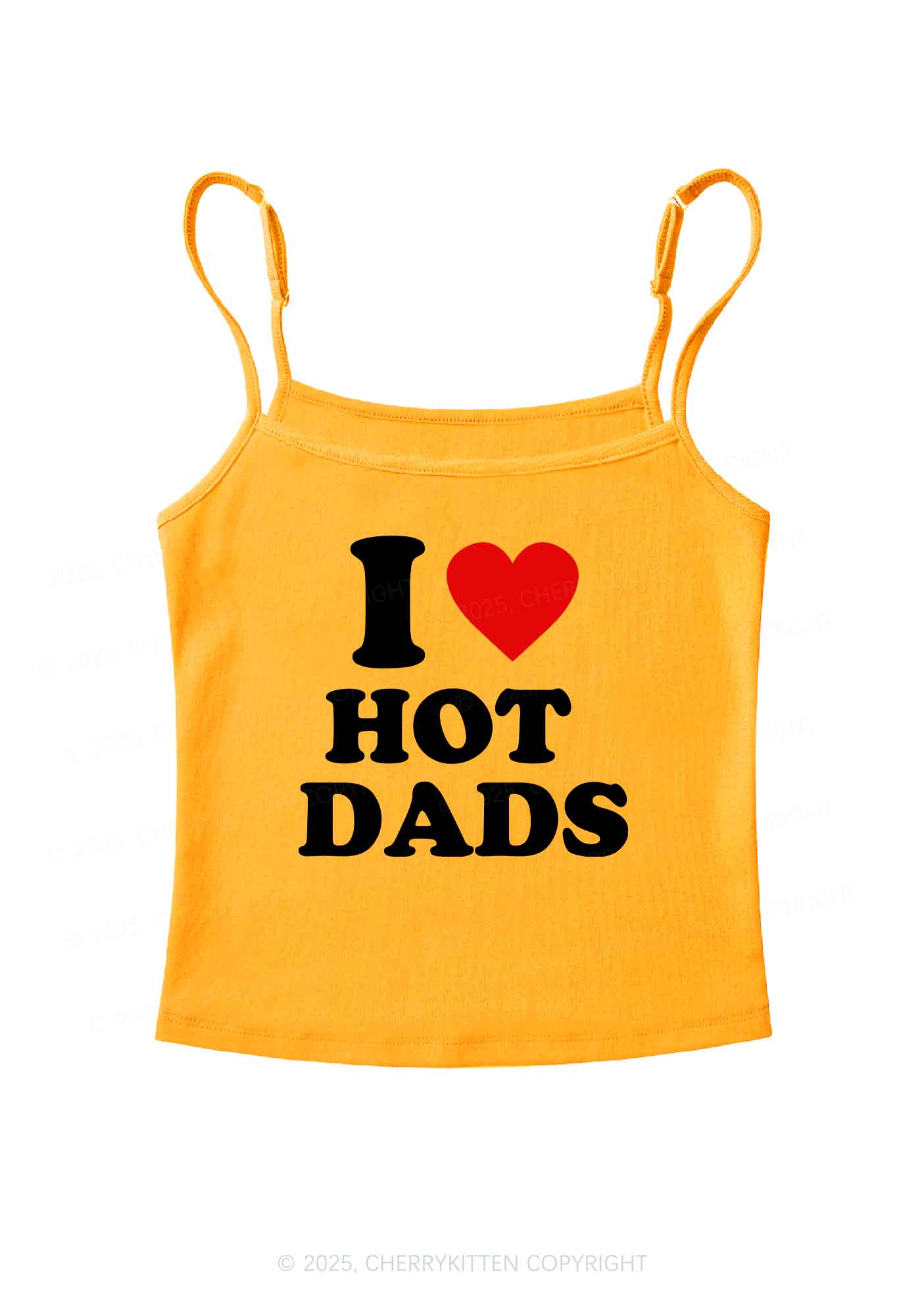 I Love Hot Dads Y2K Spaghetti Strap Cami Cherrykitten