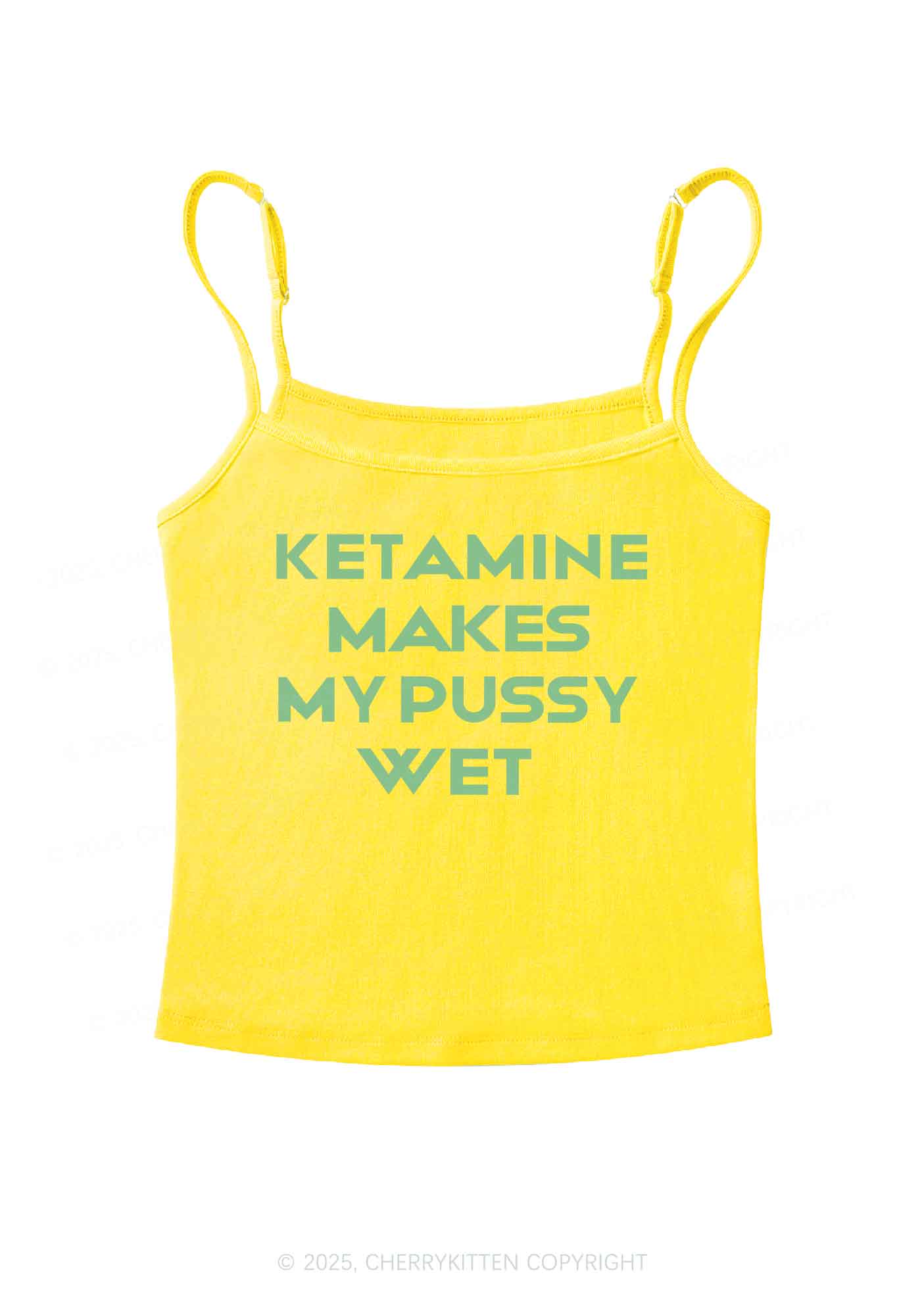 K Makes My Puxxy Wet Y2K Spaghetti Strap Cami Cherrykitten