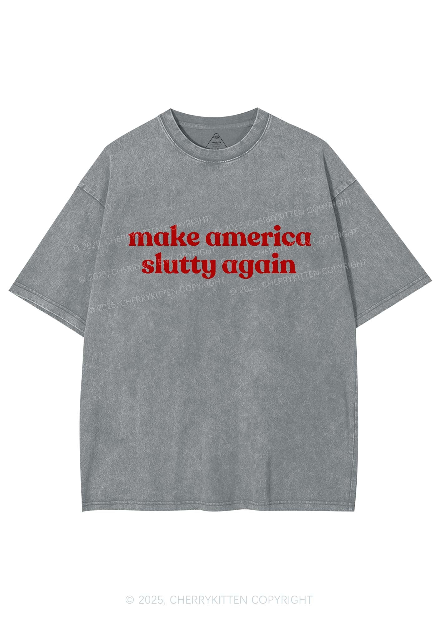 Make America Slxtty Again Y2K Washed Tee Cherrykitten