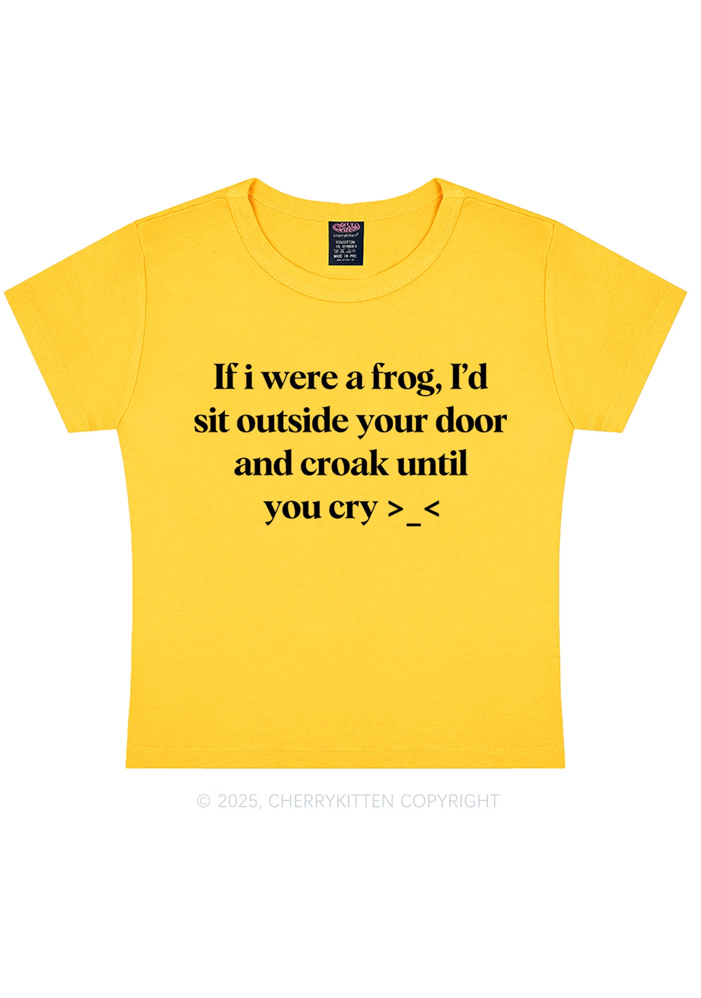 Frog Croak Y2K Baby Tee Cherrykitten