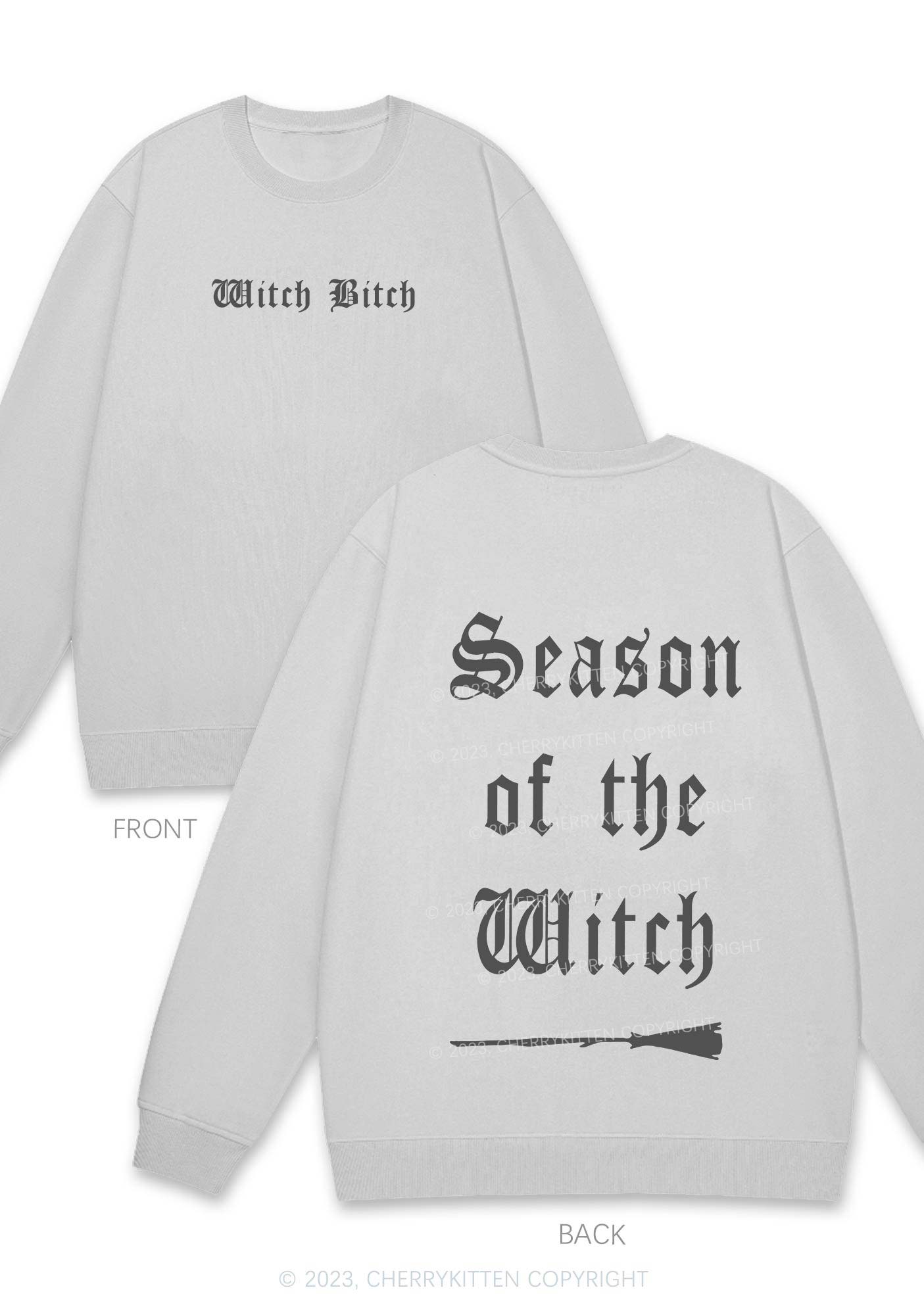 Halloween Season Of The Witch Two Sides Y2K Sweatshirt Cherrykitten