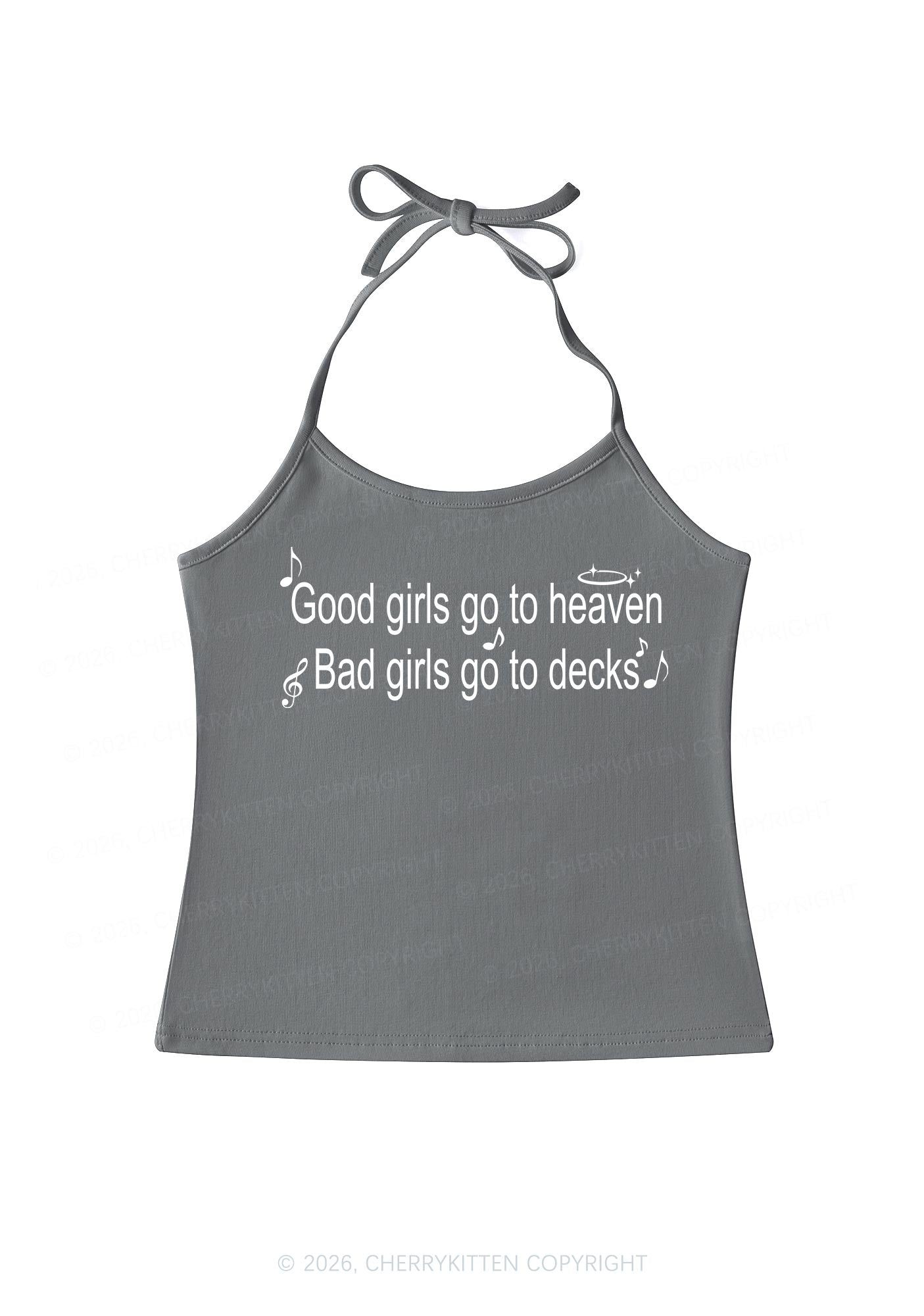 Bad Girls Go To Decks Y2K Halter Neck Cami Cherrykitten