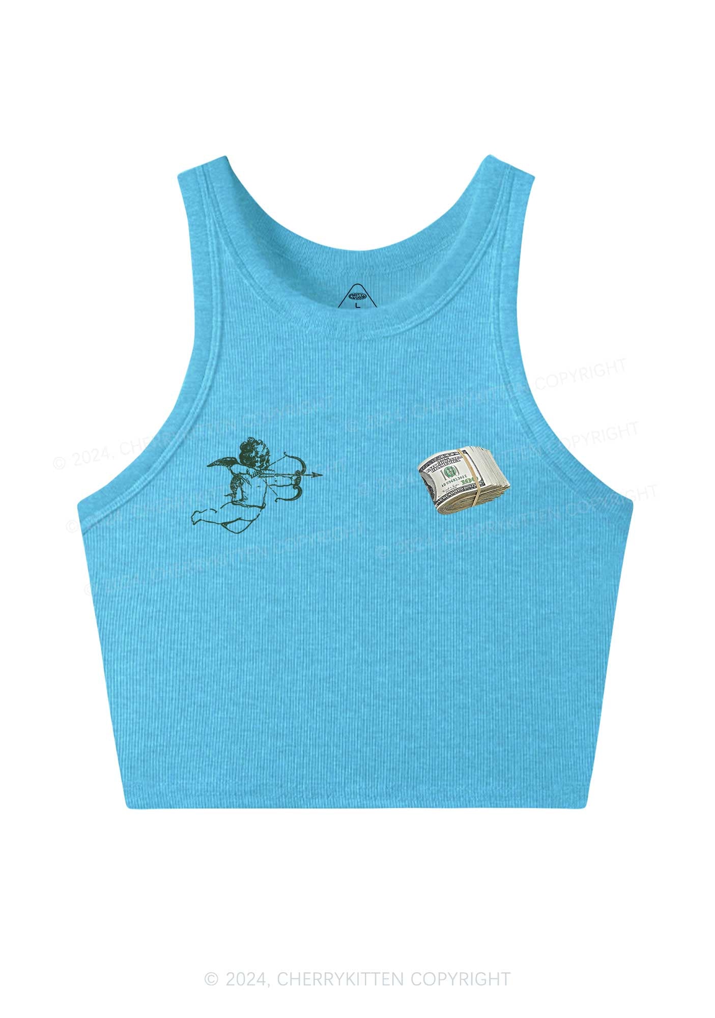 Cupid Cash Y2K Valentine's Day Crop Tank Top Cherrykitten