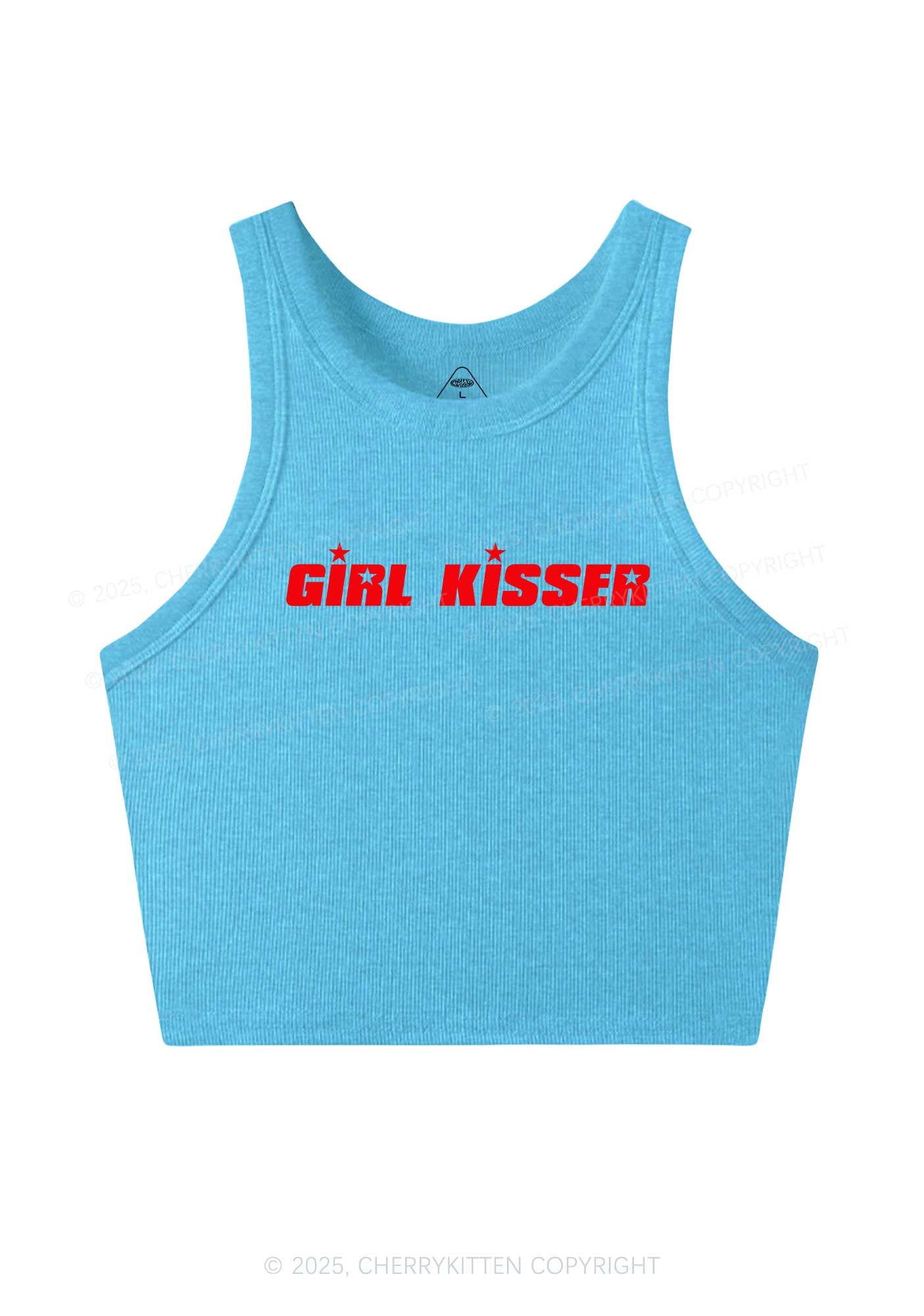 Girl Kisser Star Y2K Crop Tank Top Cherrykitten