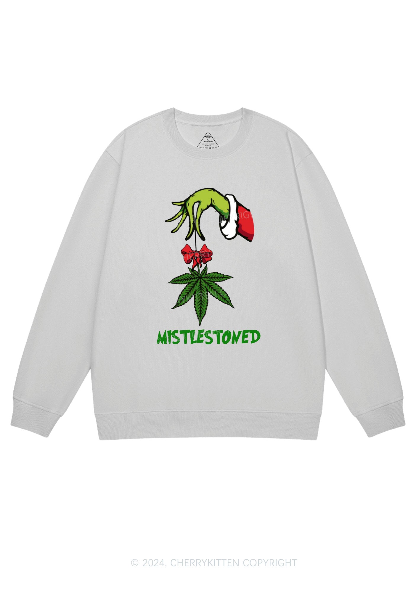 Christmas Mistlestoned Y2K Sweatshirt Cherrykitten
